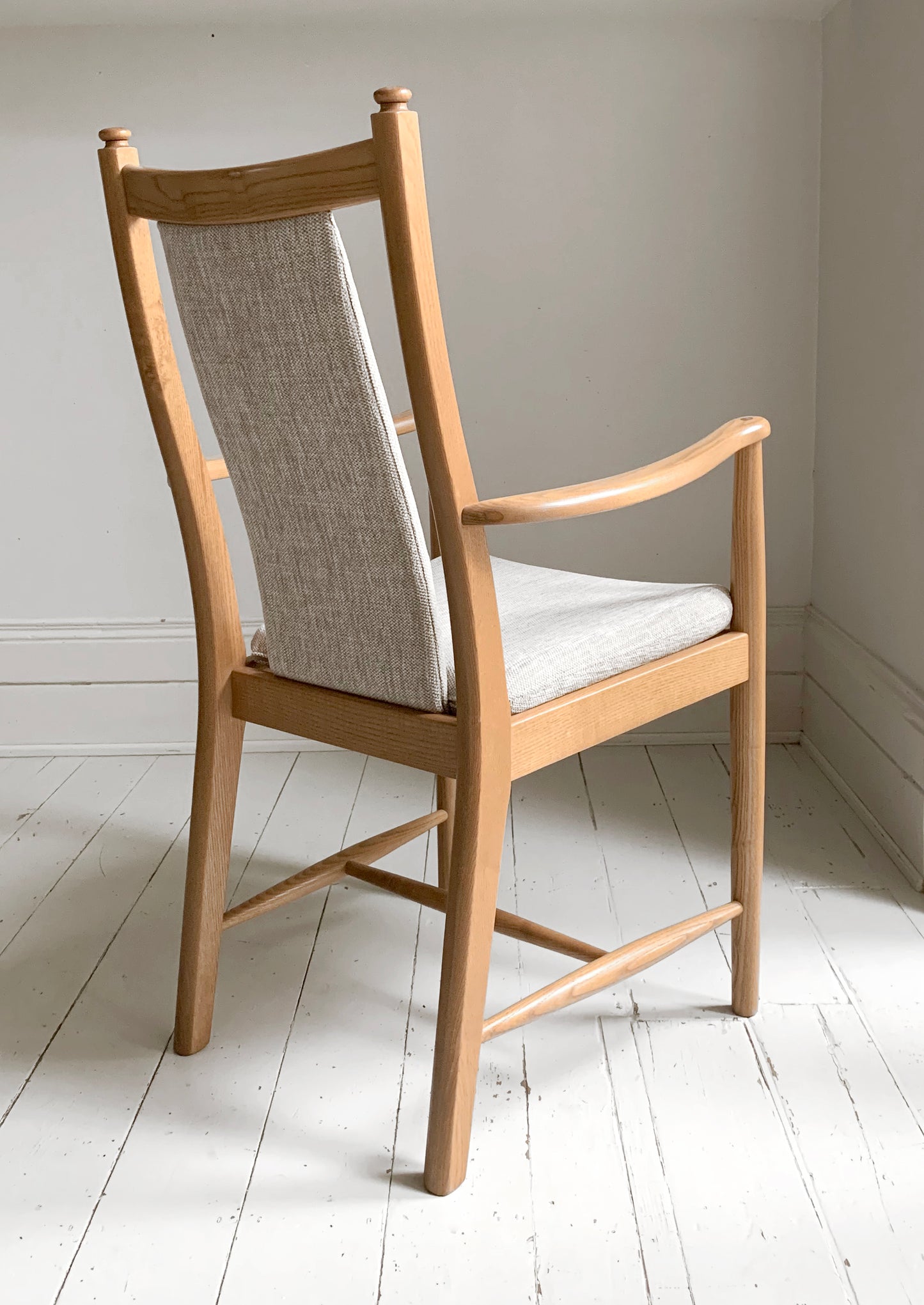 Pair of Ercol - Windsor - Penn Padded Back Dining Arm / Carver Chairs