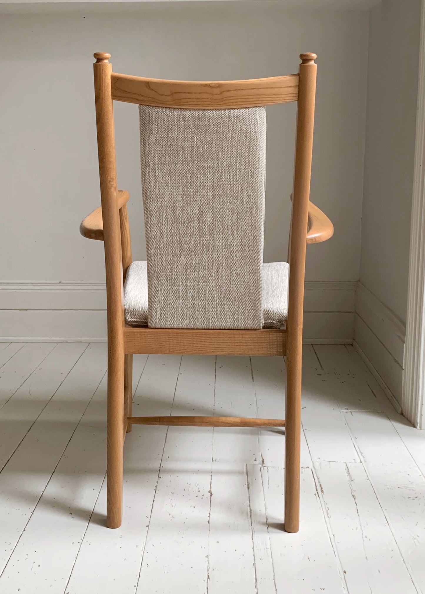 Pair of Ercol - Windsor - Penn Padded Back Dining Arm / Carver Chairs
