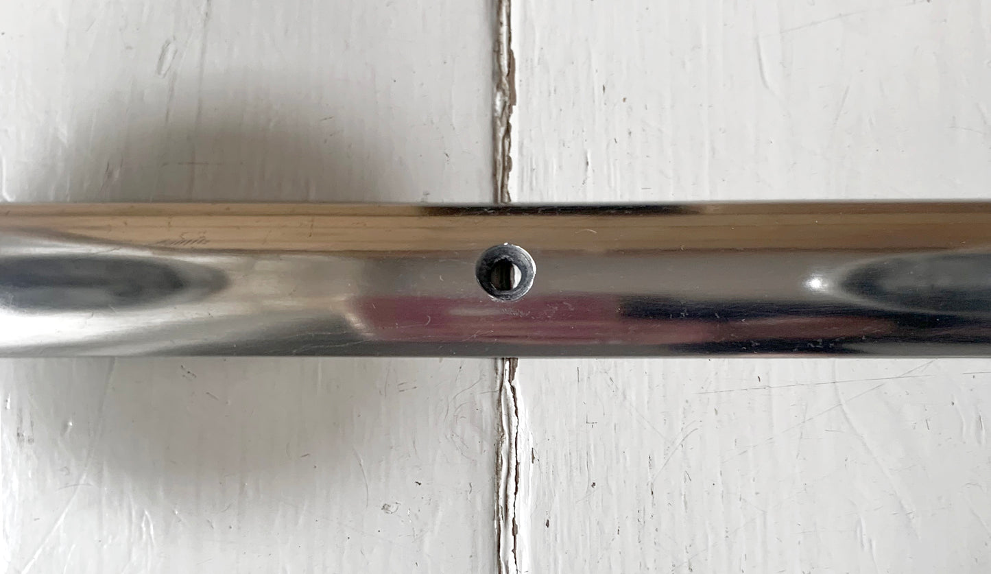 Mid Century Modern, French Wall Mounted Aluminium Coat Rack with 4 Round Hooks