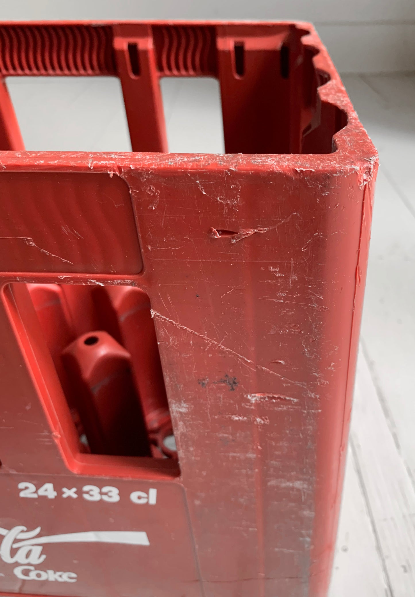 Vintage French Coca Cola / Coke Red Stacking Bottle Crate. Dated 1994