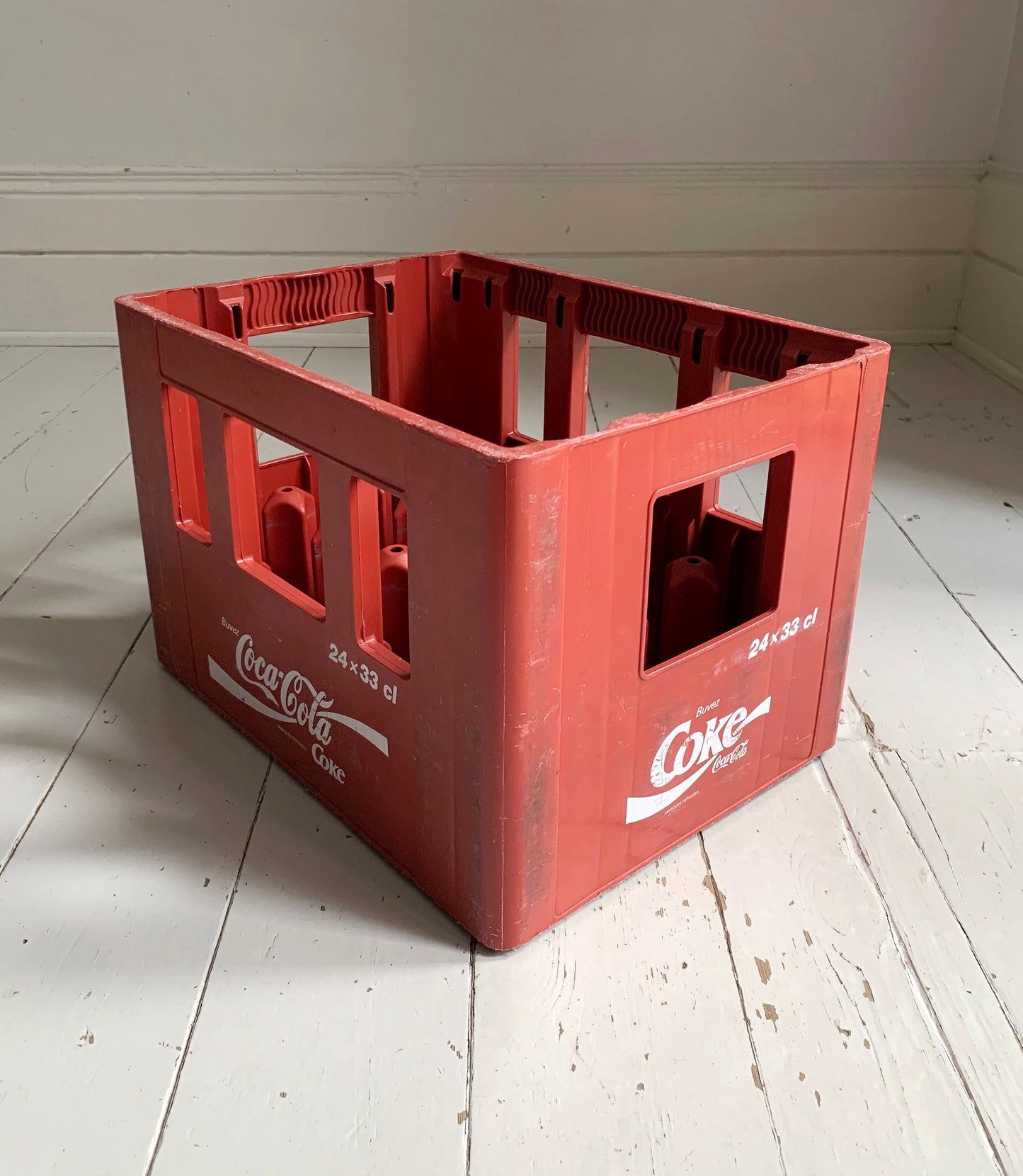 Vintage French Coca Cola / Coke Red Stacking Bottle Crate. Dated 1994