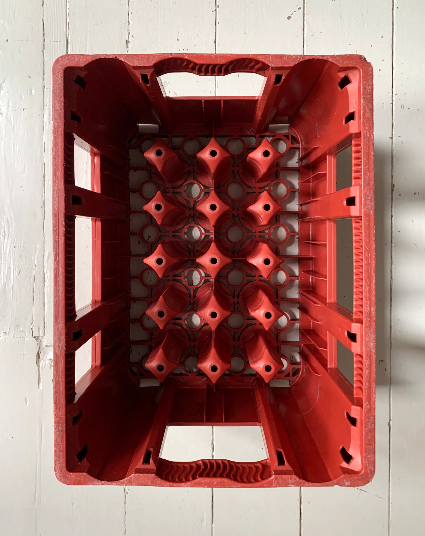 Vintage French Coca Cola / Coke Red Stacking Bottle Crate. Dated 1994