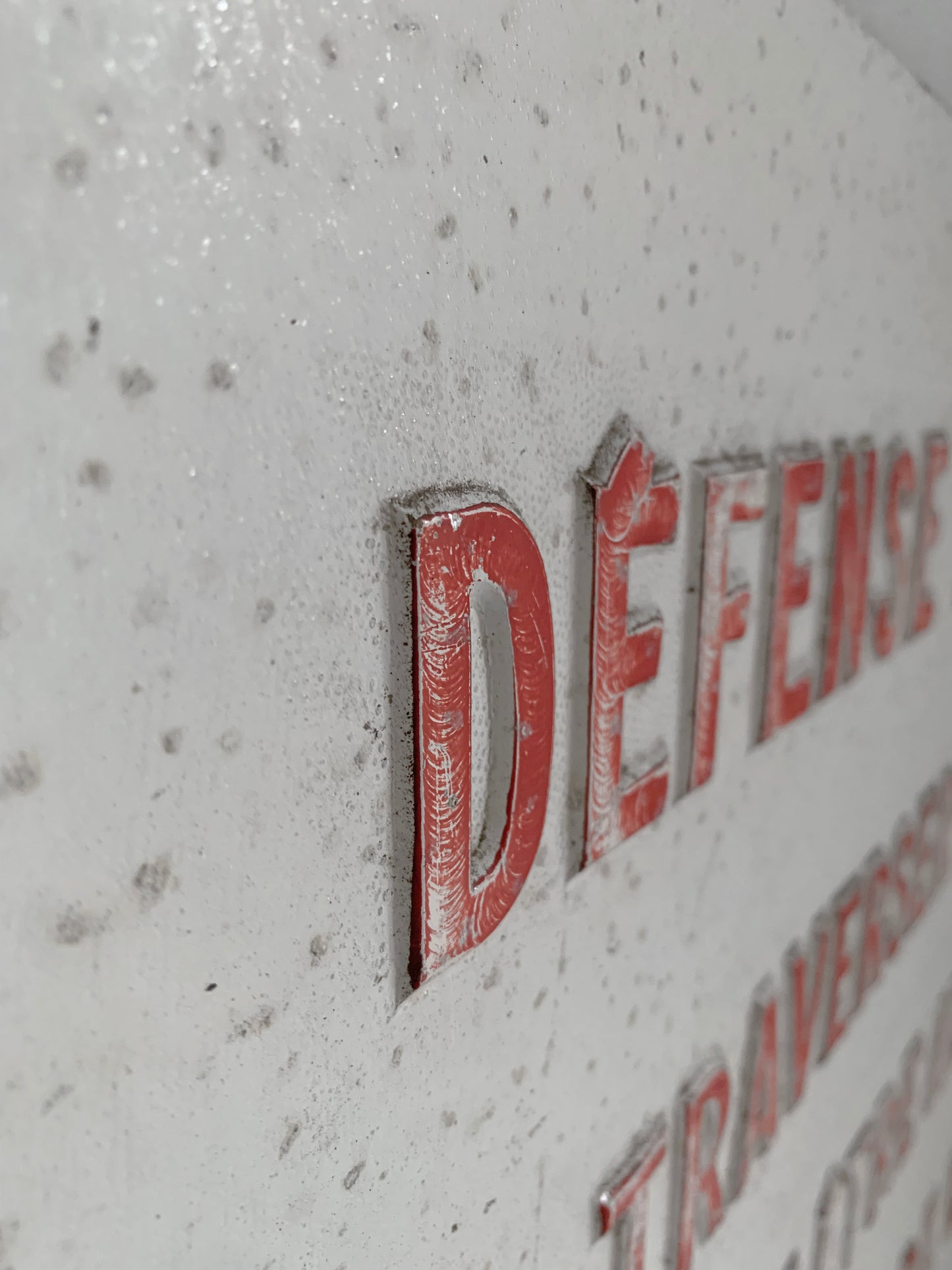 Rare Vintage SNCF French Railway Sign - Embossed Letters On Metal