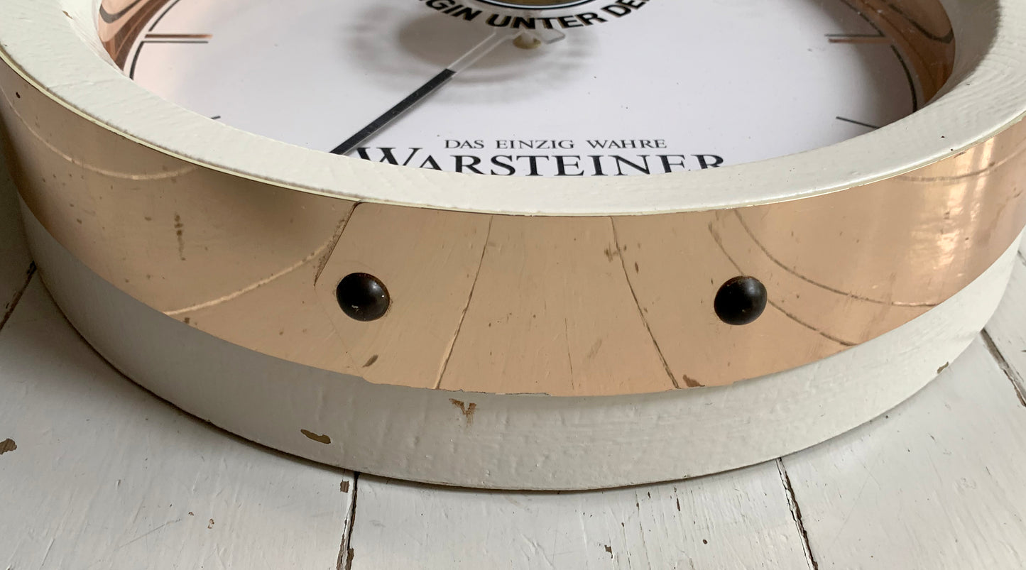 Rare Promotional Clock For 'Warsteiner' - German Beer / Working Clock / Man Cave