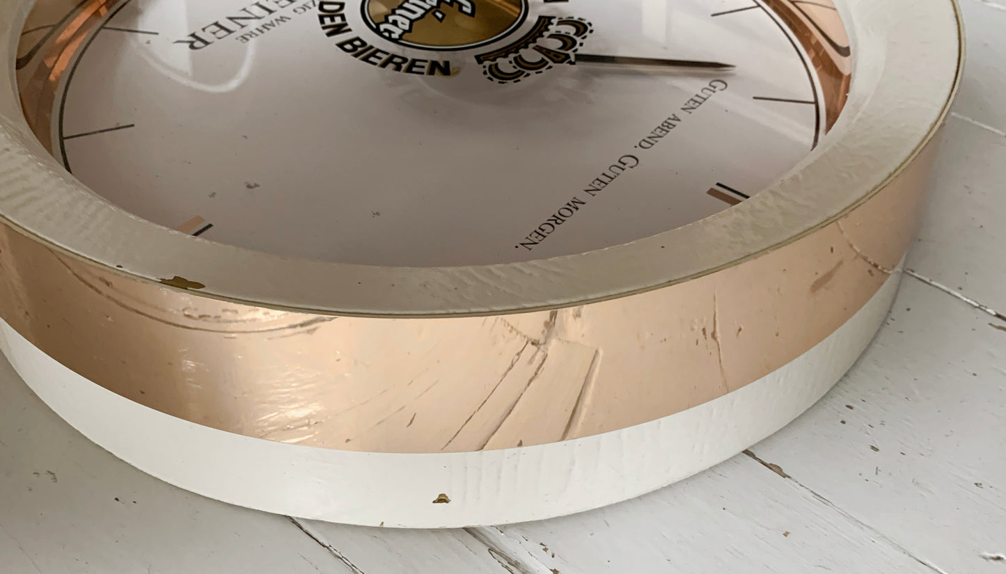 Rare Promotional Clock For 'Warsteiner' - German Beer / Working Clock / Man Cave