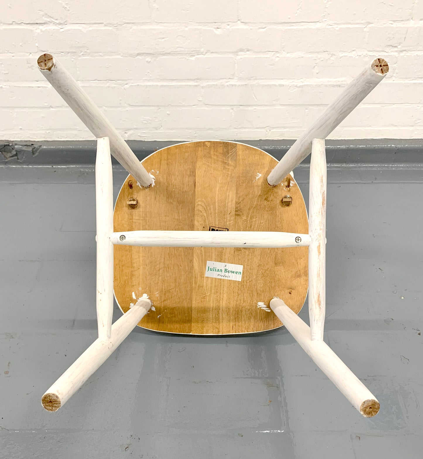 Hoop & Spindle Back Single Chair - Painted White, Solid, Needs final Restoration