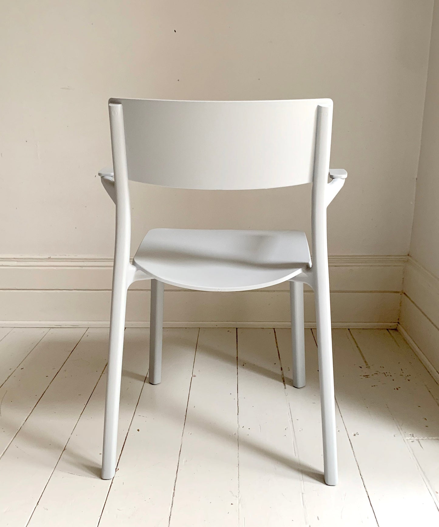 2 x IKEA Janinge Pale Grey Stacking Chairs Indoor / Outdoor, Excellent Condition