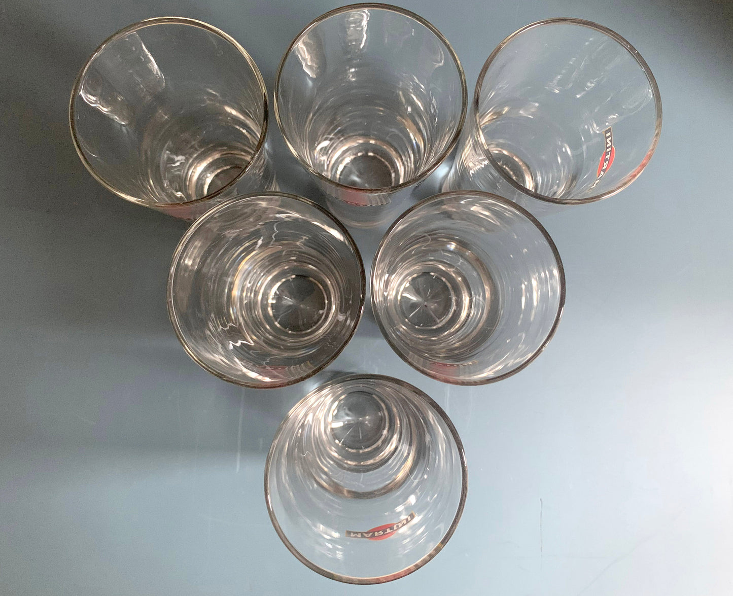 6 x Vintage Martini High Ball, Heavy Bottomed Tumblers / Glasses Set, Boxed