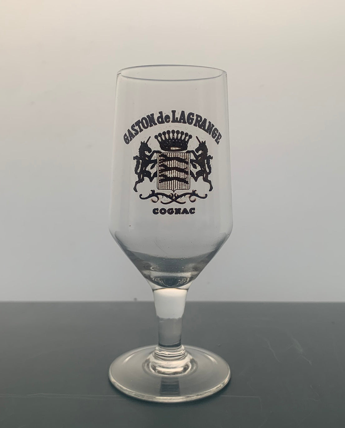 6 x Vintage French GASTON de LAGRANGE Cognac Stemmed Glasses