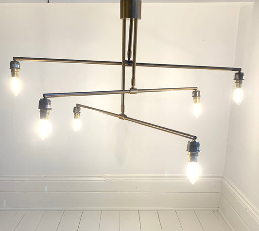 Modern Andromeda Chandelier in Antique Brass by Heathfield & Co - MCM Style