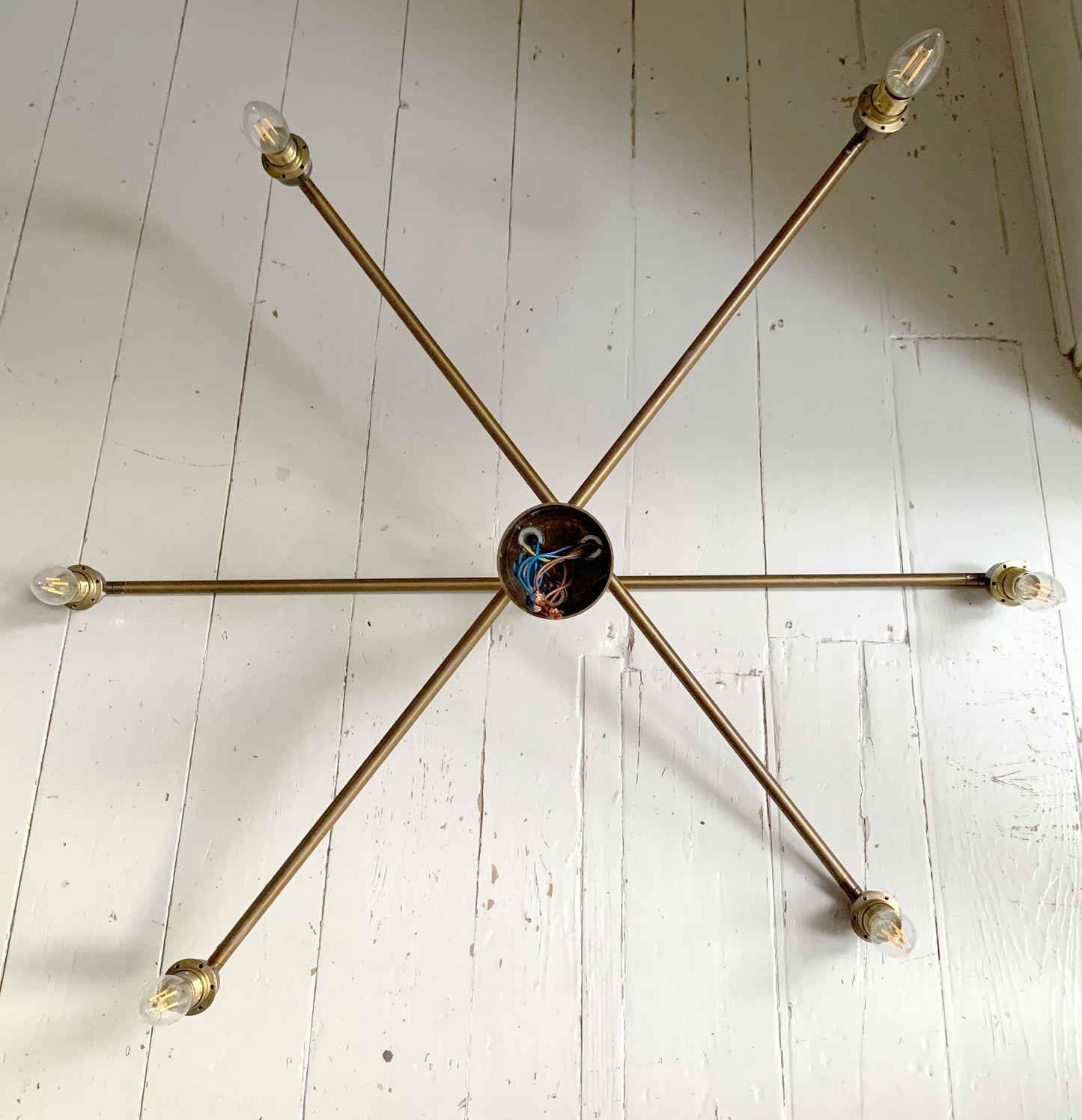 Modern Andromeda Chandelier in Antique Brass by Heathfield & Co - MCM Style