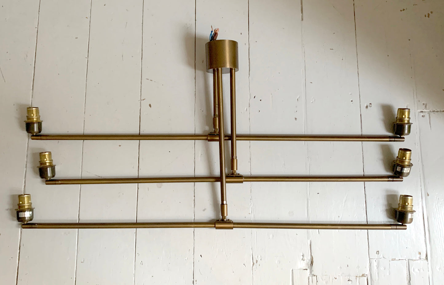 Modern Andromeda Chandelier in Antique Brass by Heathfield & Co - MCM Style