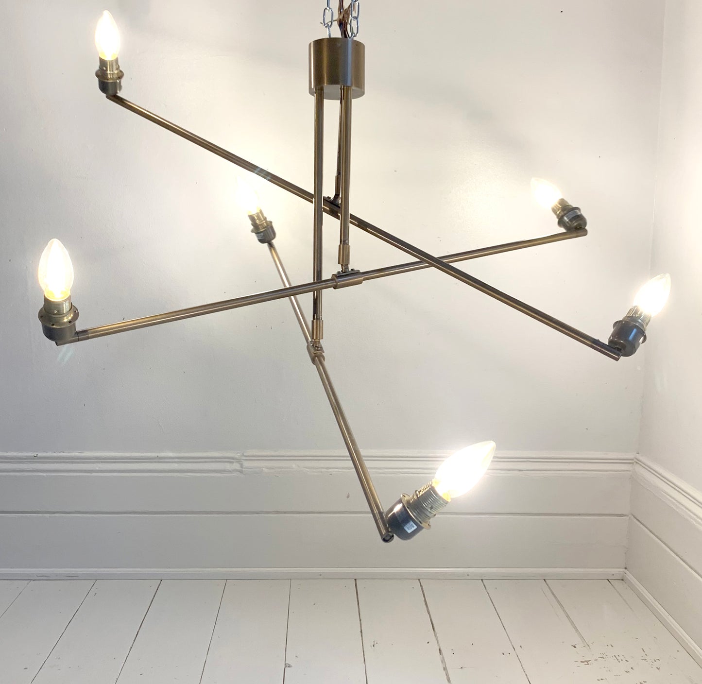 Modern Andromeda Chandelier in Antique Brass by Heathfield & Co - MCM Style