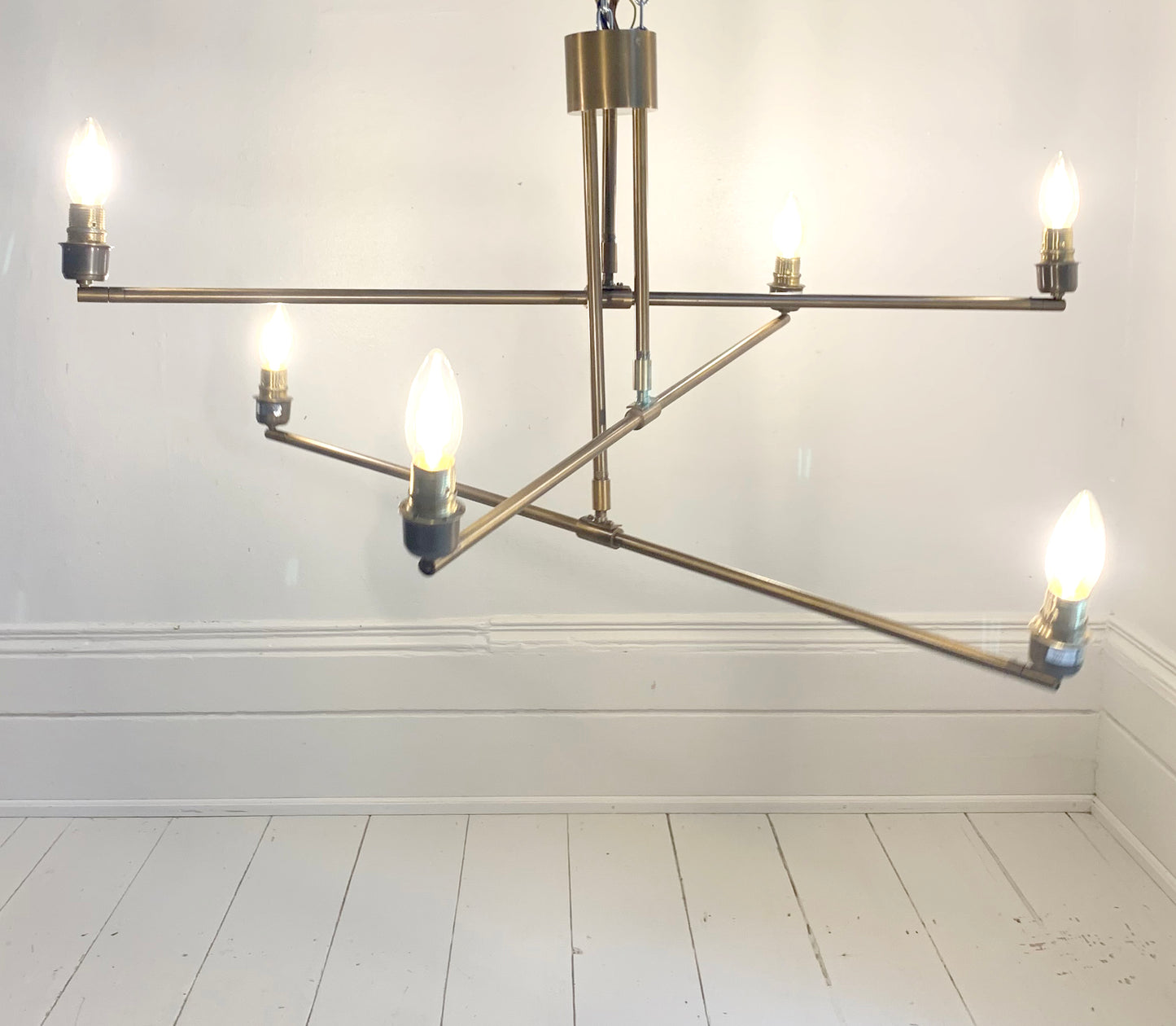 Modern Andromeda Chandelier in Antique Brass by Heathfield & Co - MCM Style