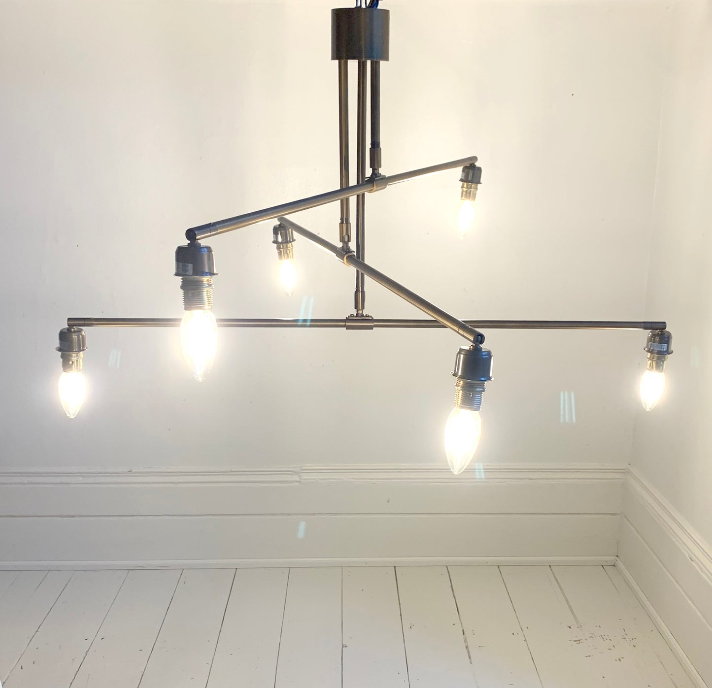 Modern Andromeda Chandelier in Antique Brass by Heathfield & Co - MCM Style