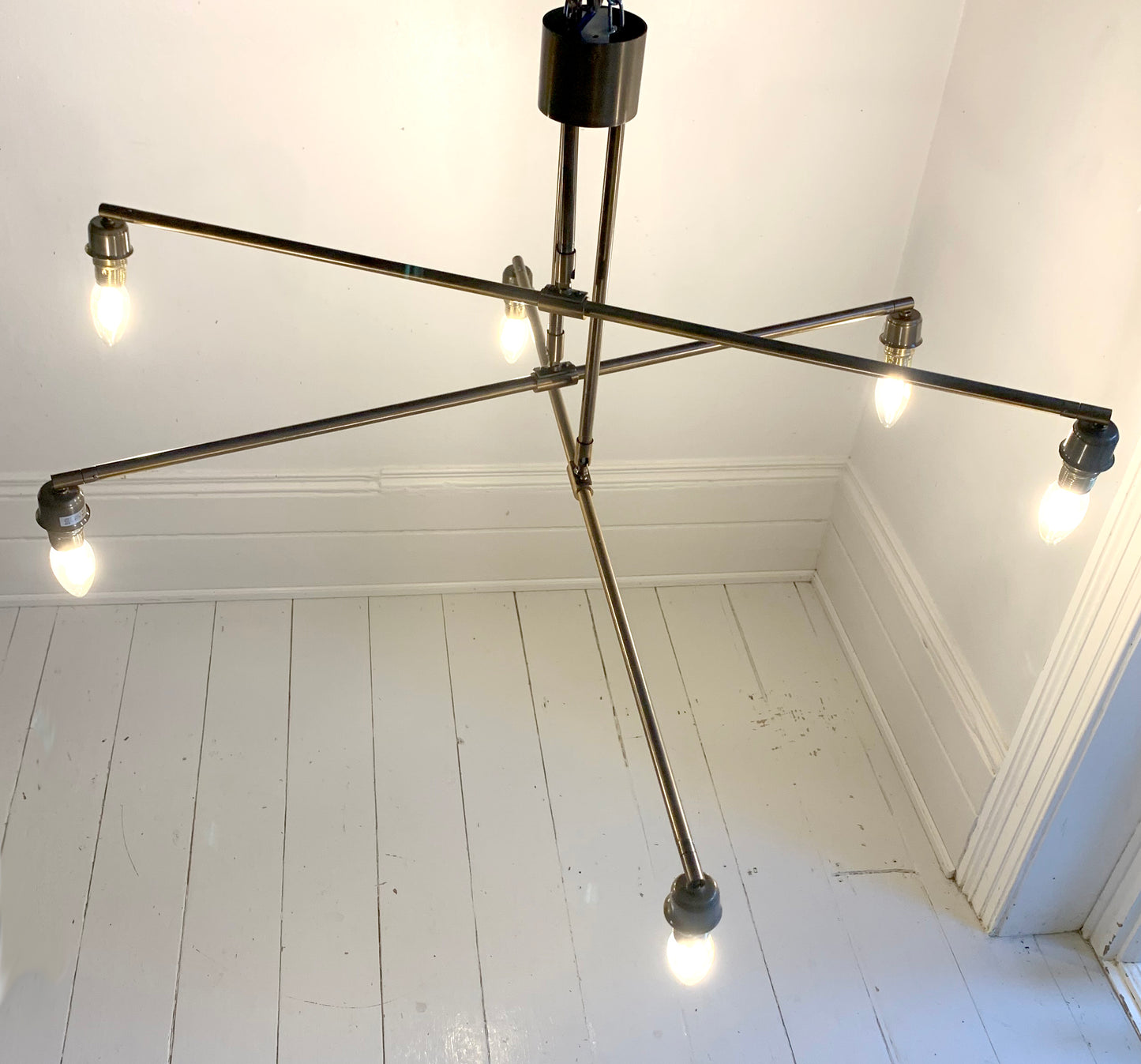 Modern Andromeda Chandelier in Antique Brass by Heathfield & Co - MCM Style