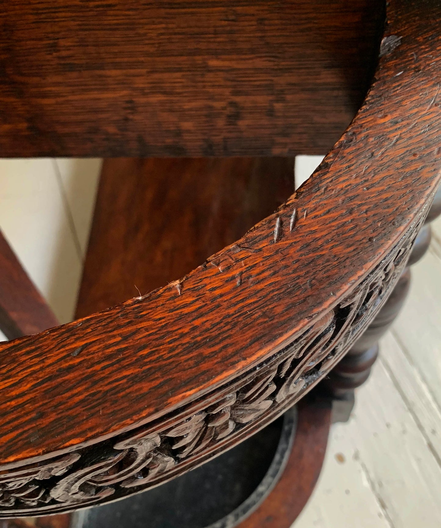Stunning Antique Carved Oak Victorian Hallway Table / Umbrella Stick Stand