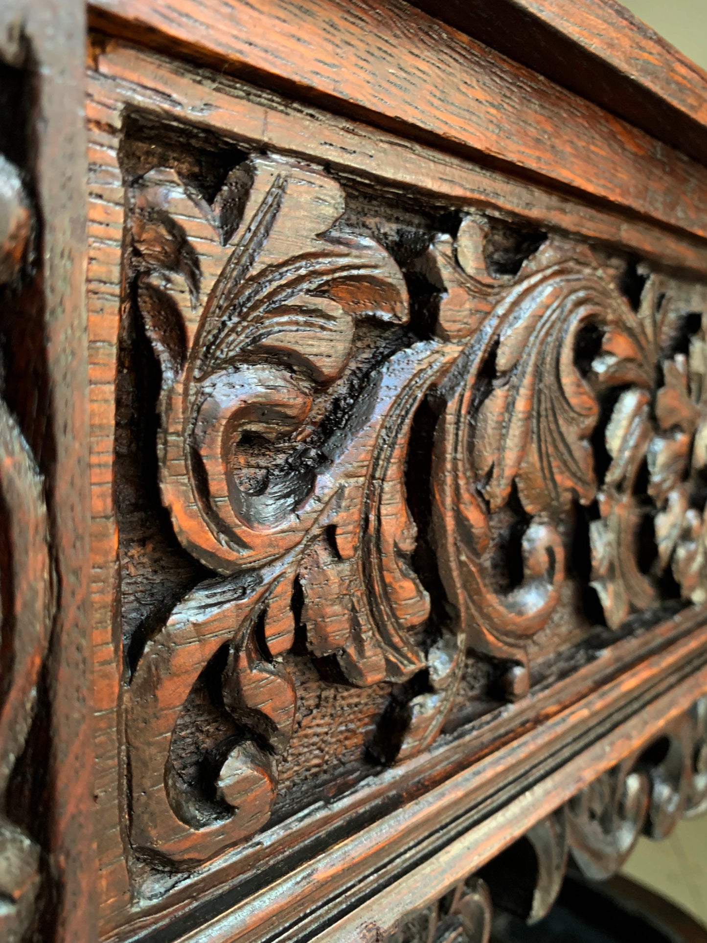 Stunning Antique Carved Oak Victorian Hallway Table / Umbrella Stick Stand