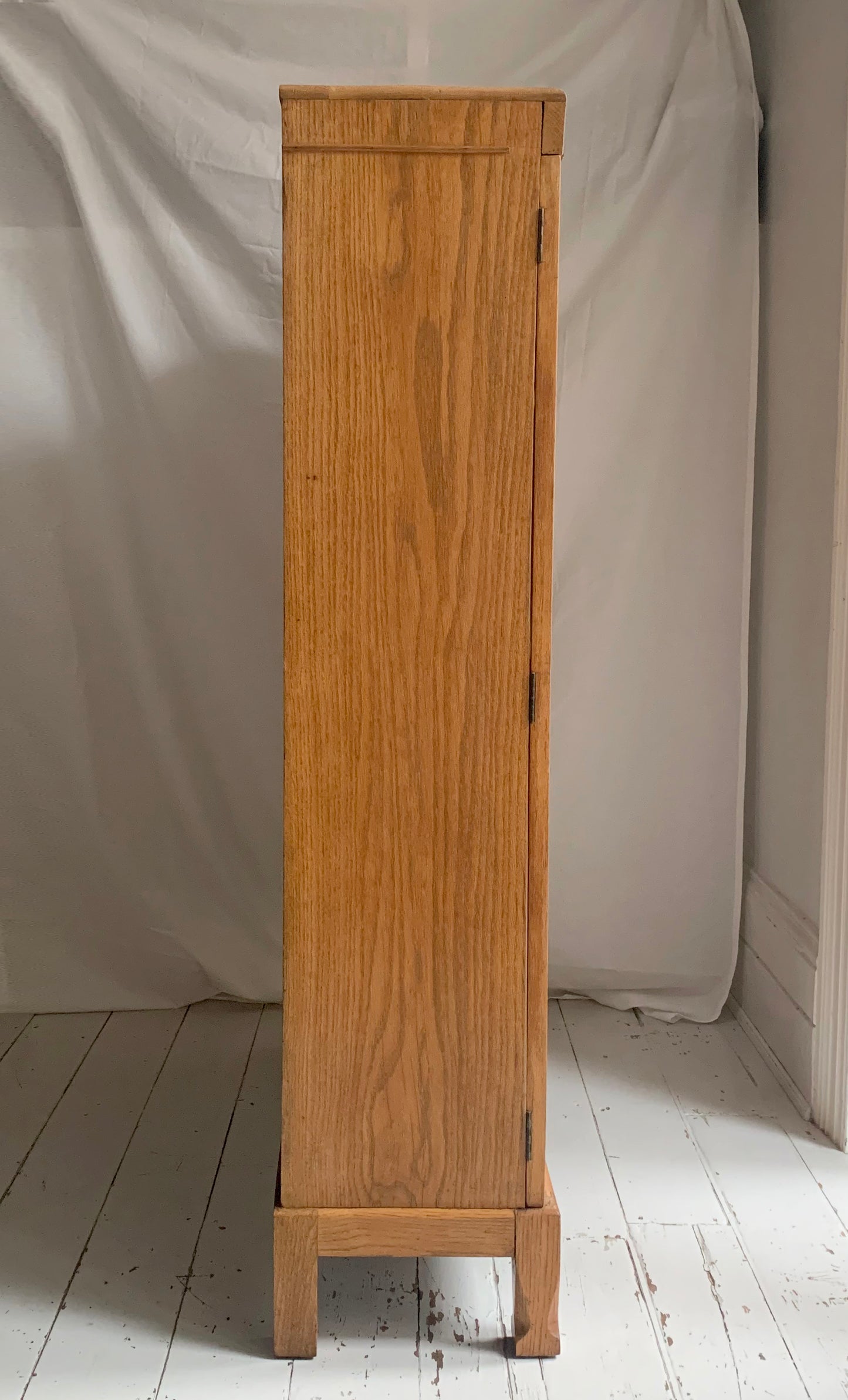 Antique Edwardian Astragal Glazed Front Lockable Cabinet with Adjustable Shelves
