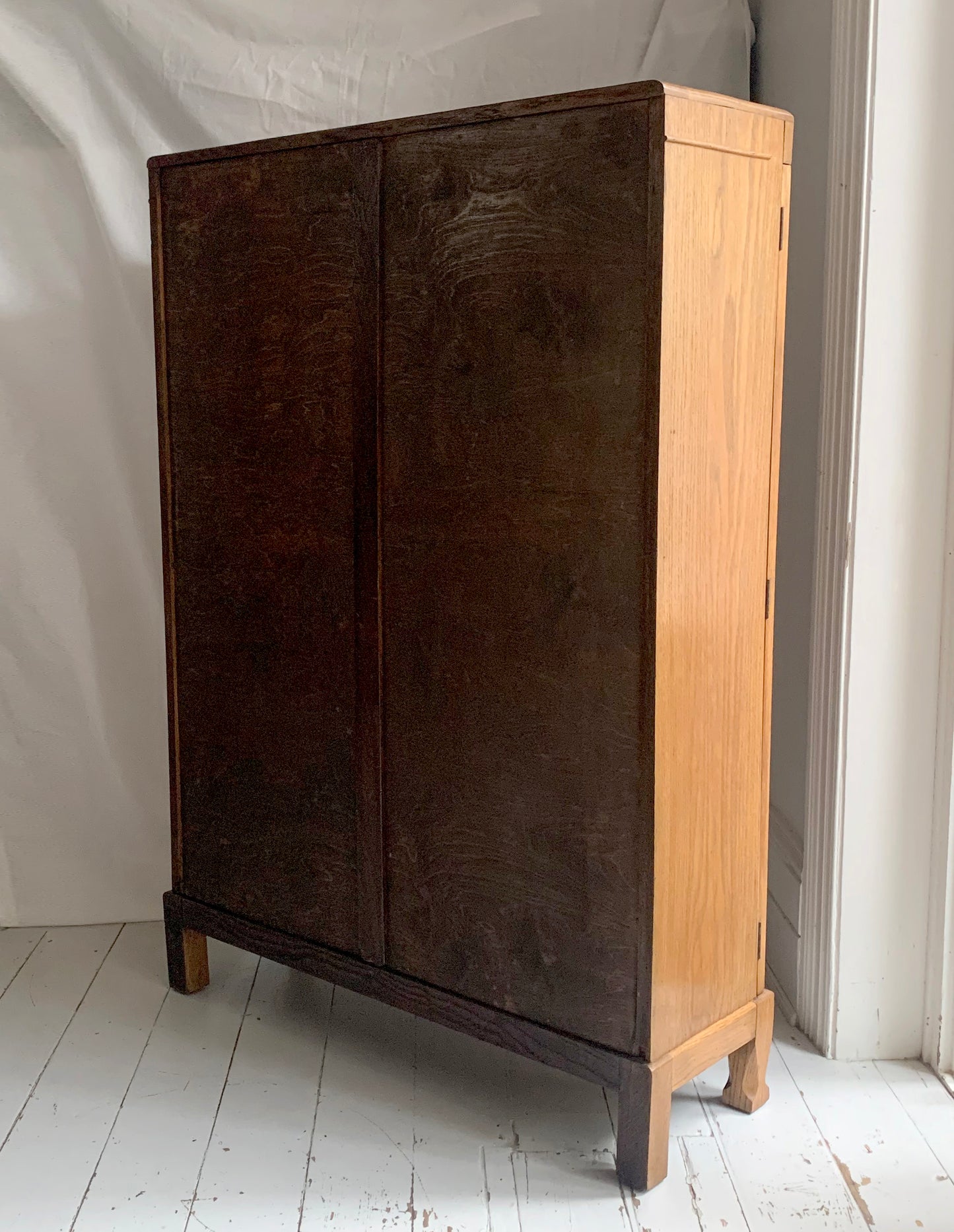Antique Edwardian Astragal Glazed Front Lockable Cabinet with Adjustable Shelves