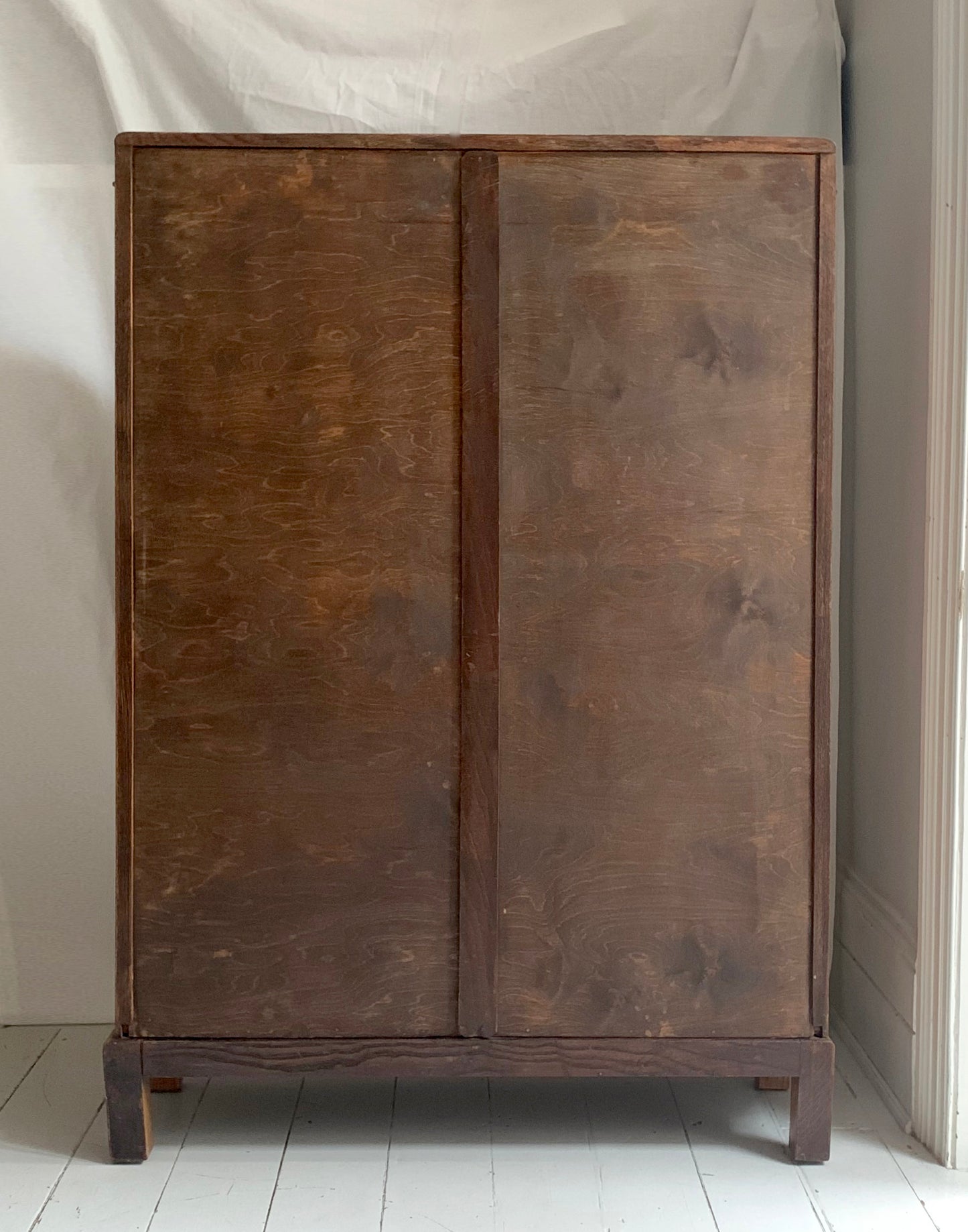 Antique Edwardian Astragal Glazed Front Lockable Cabinet with Adjustable Shelves
