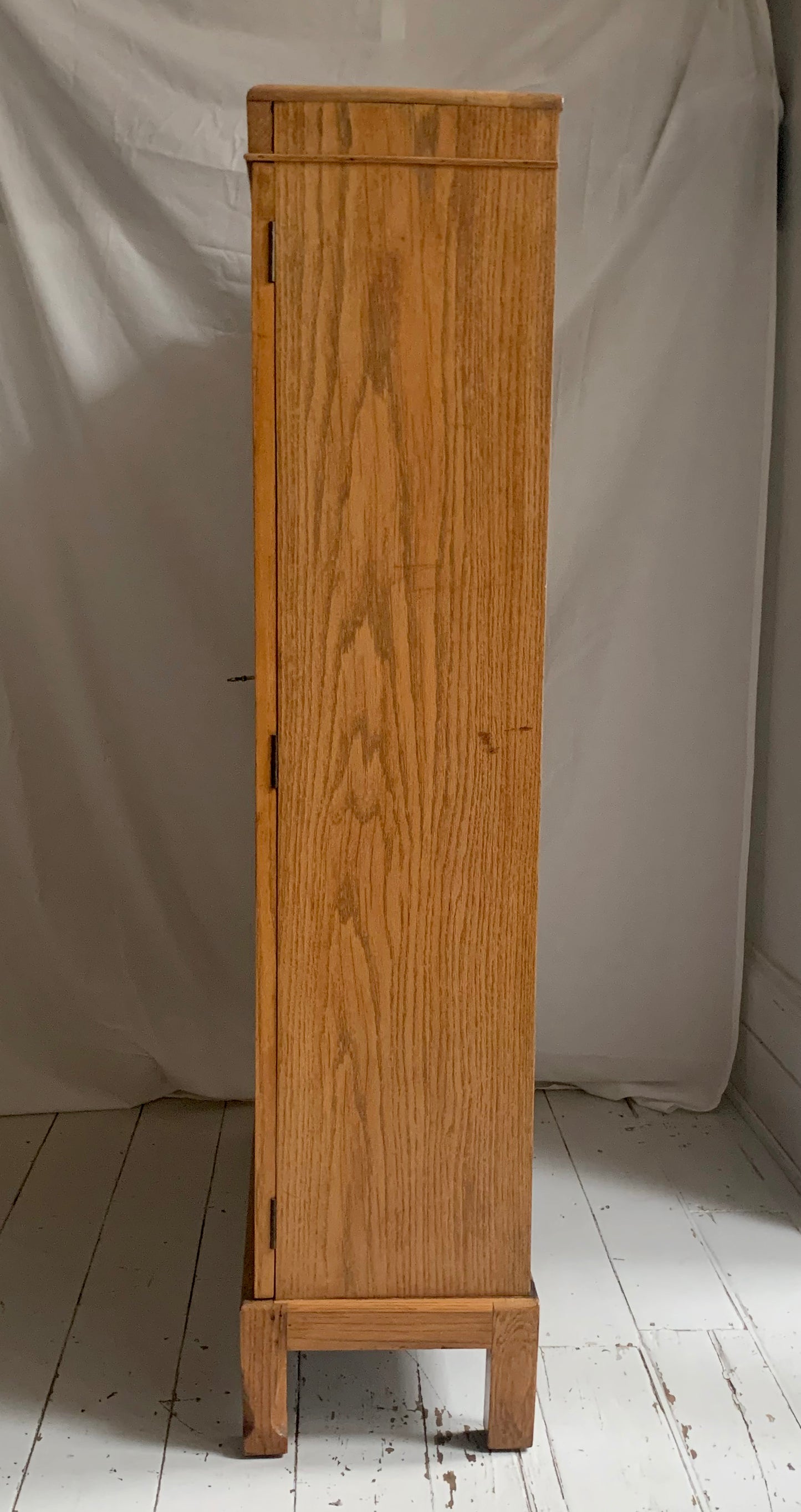 Antique Edwardian Astragal Glazed Front Lockable Cabinet with Adjustable Shelves
