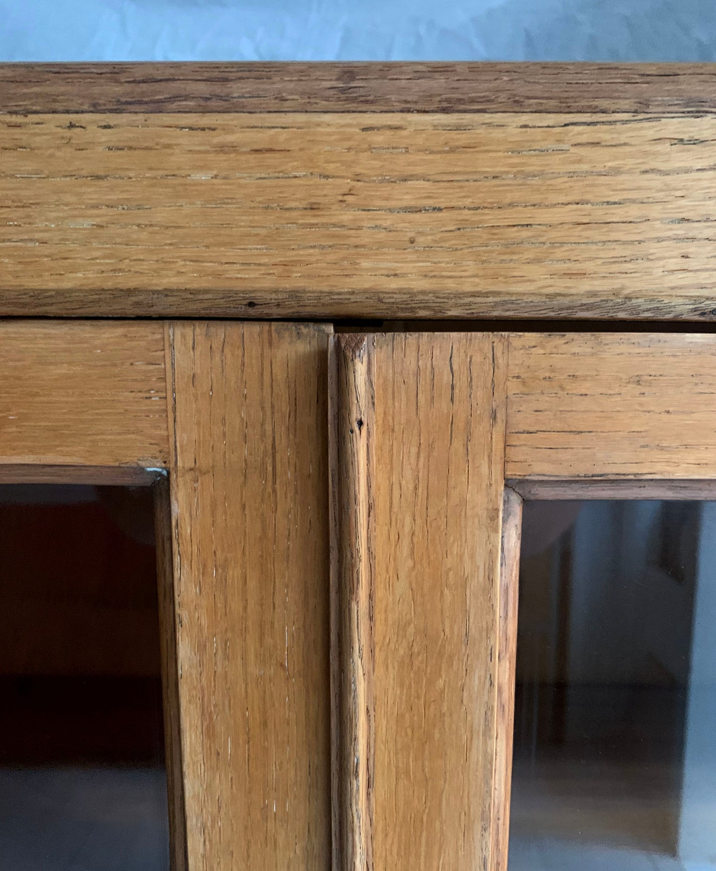 Antique Edwardian Astragal Glazed Front Lockable Cabinet with Adjustable Shelves