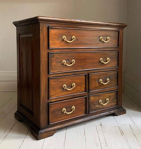Antique Georgian Two Over Four Mahogany Chest Of Drawers