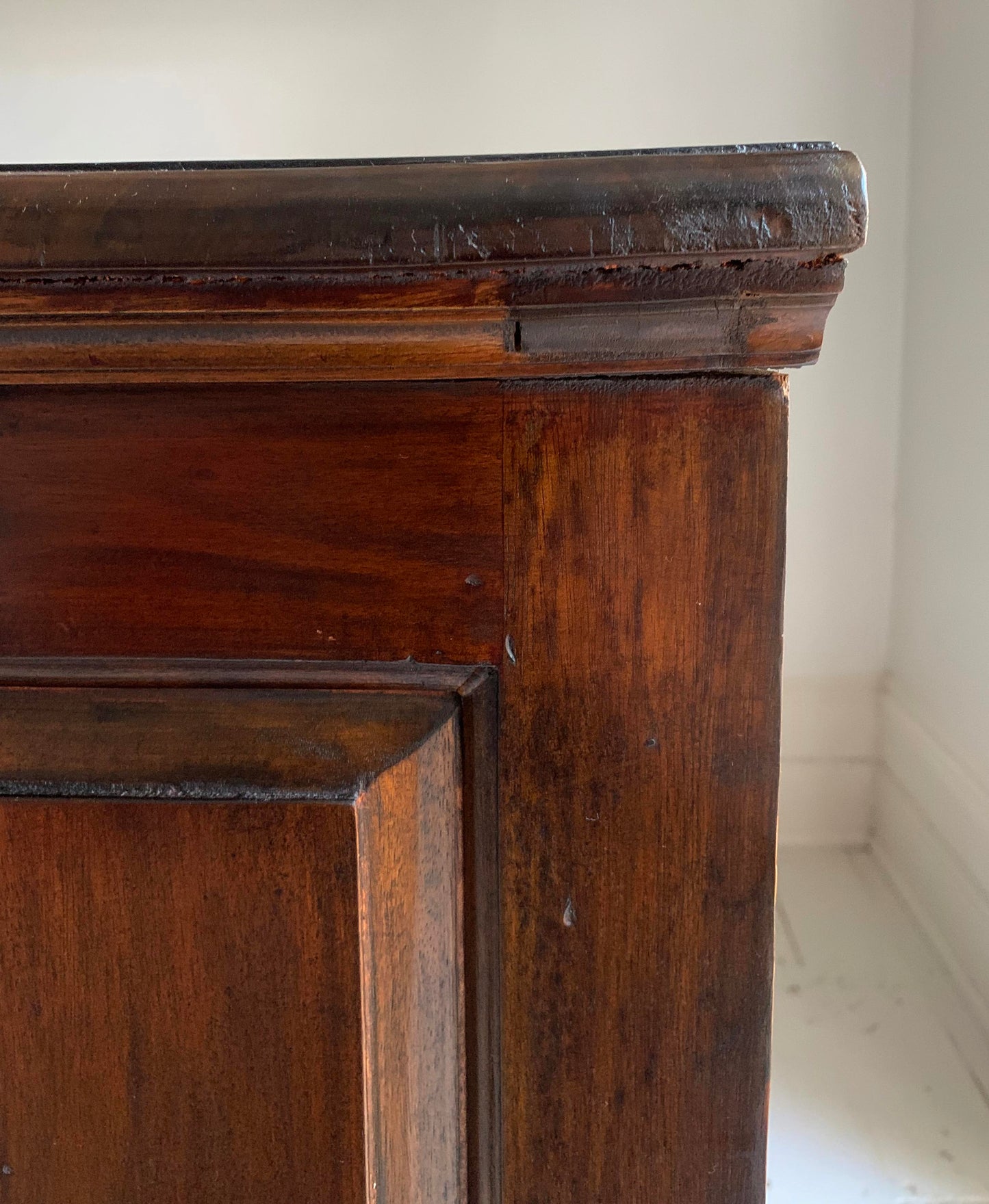 Antique Georgian Two Over Four Mahogany Chest Of Drawers