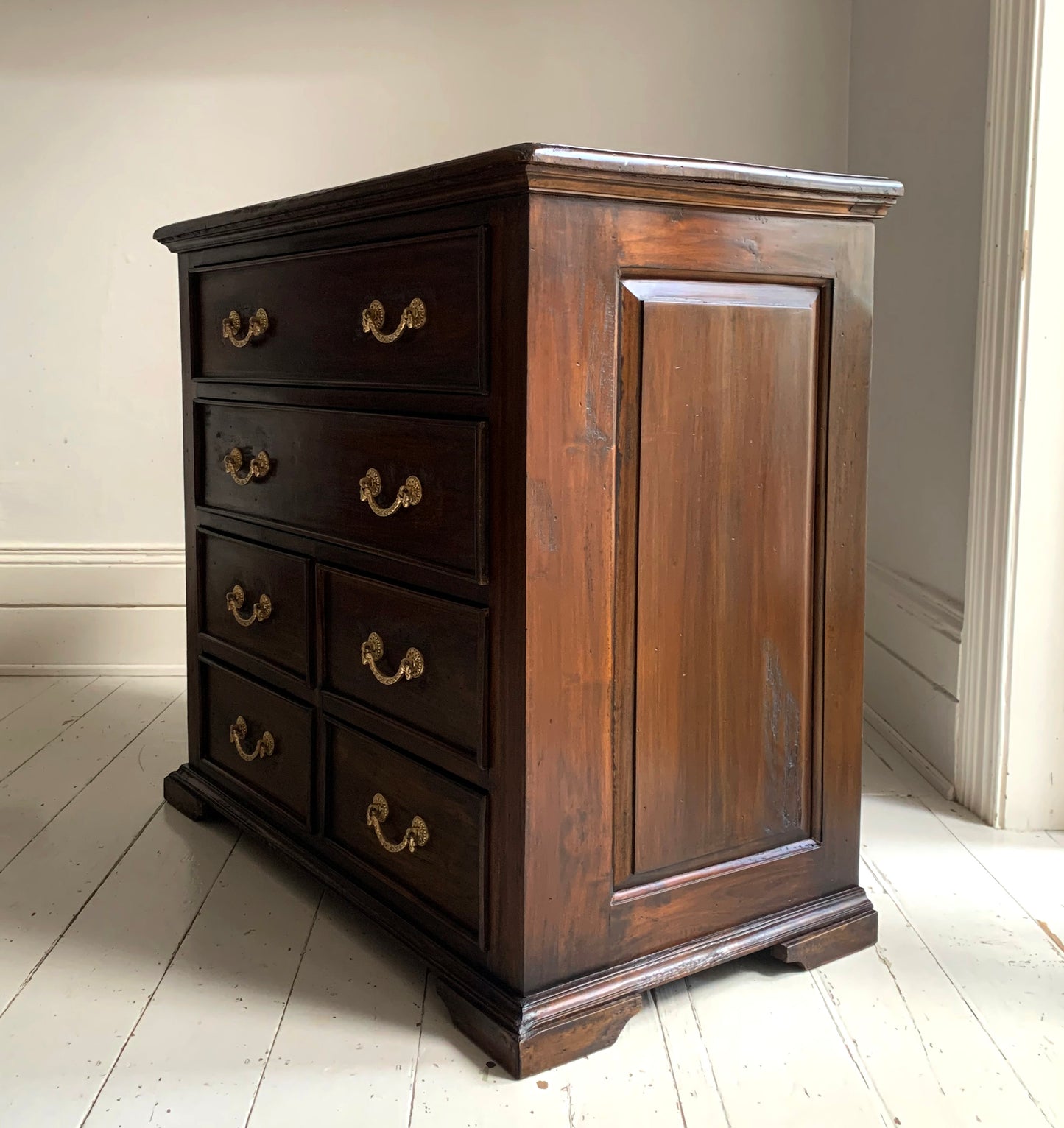Antique Georgian Two Over Four Mahogany Chest Of Drawers
