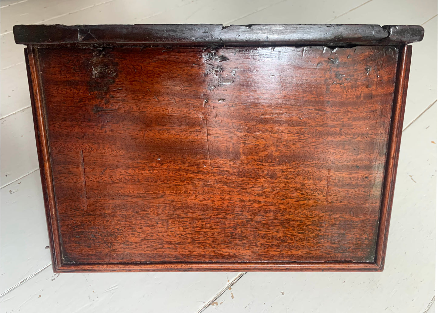 Antique Mahogany Wall Shelf Clock Ornate & Scrolled Bracket