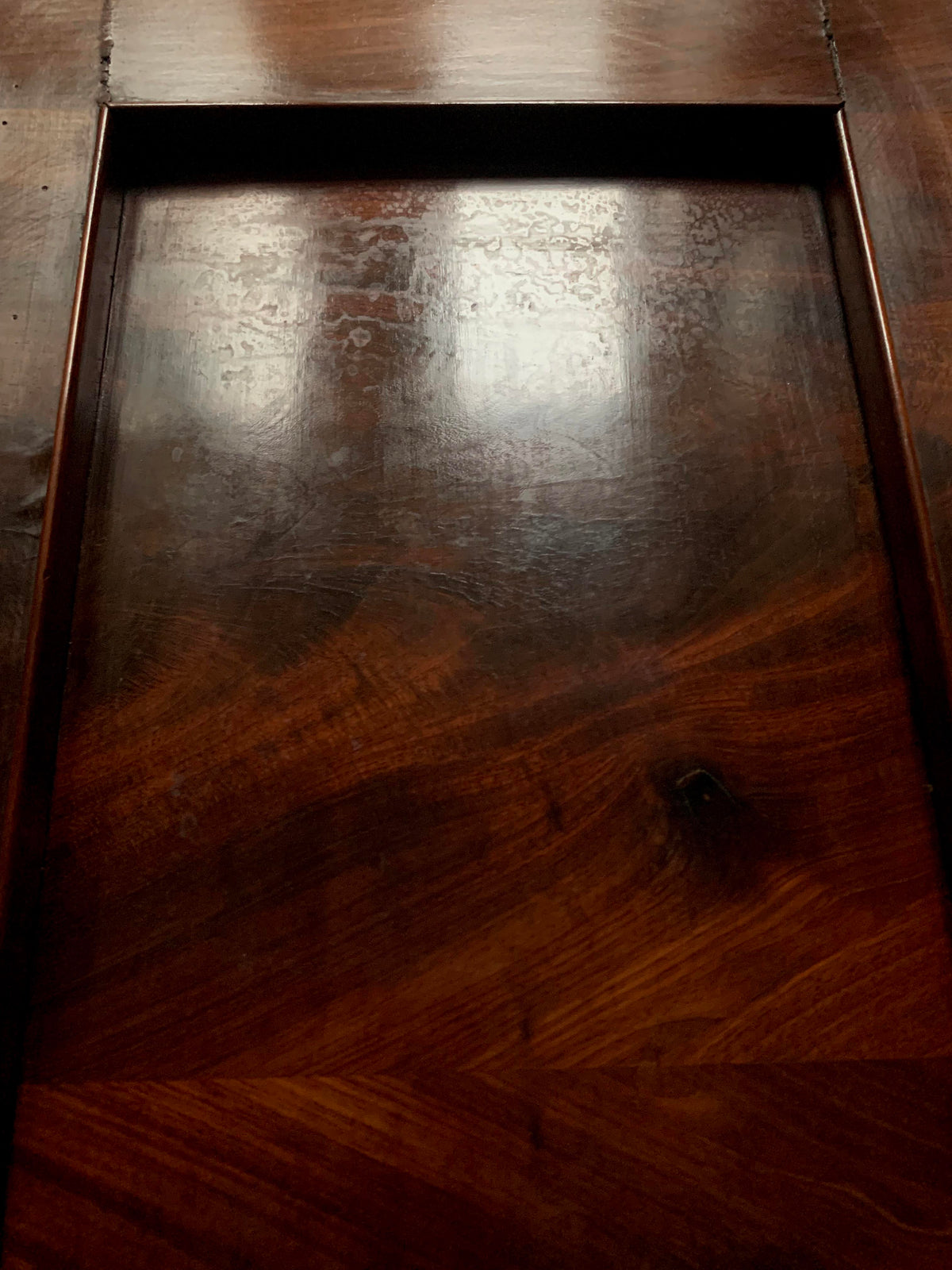 Large Antique Pier Mirror with Mahogany Frame And Barley Twist Detailing