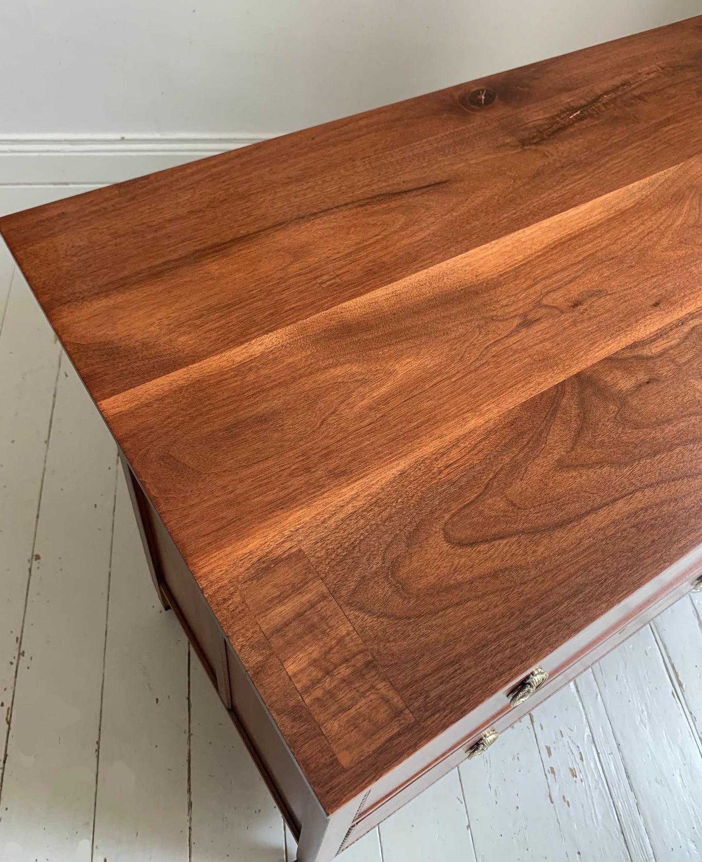 Antique Mahogany Two Over Two Chest Of Drawers, Edwardian on Castors Refurbished