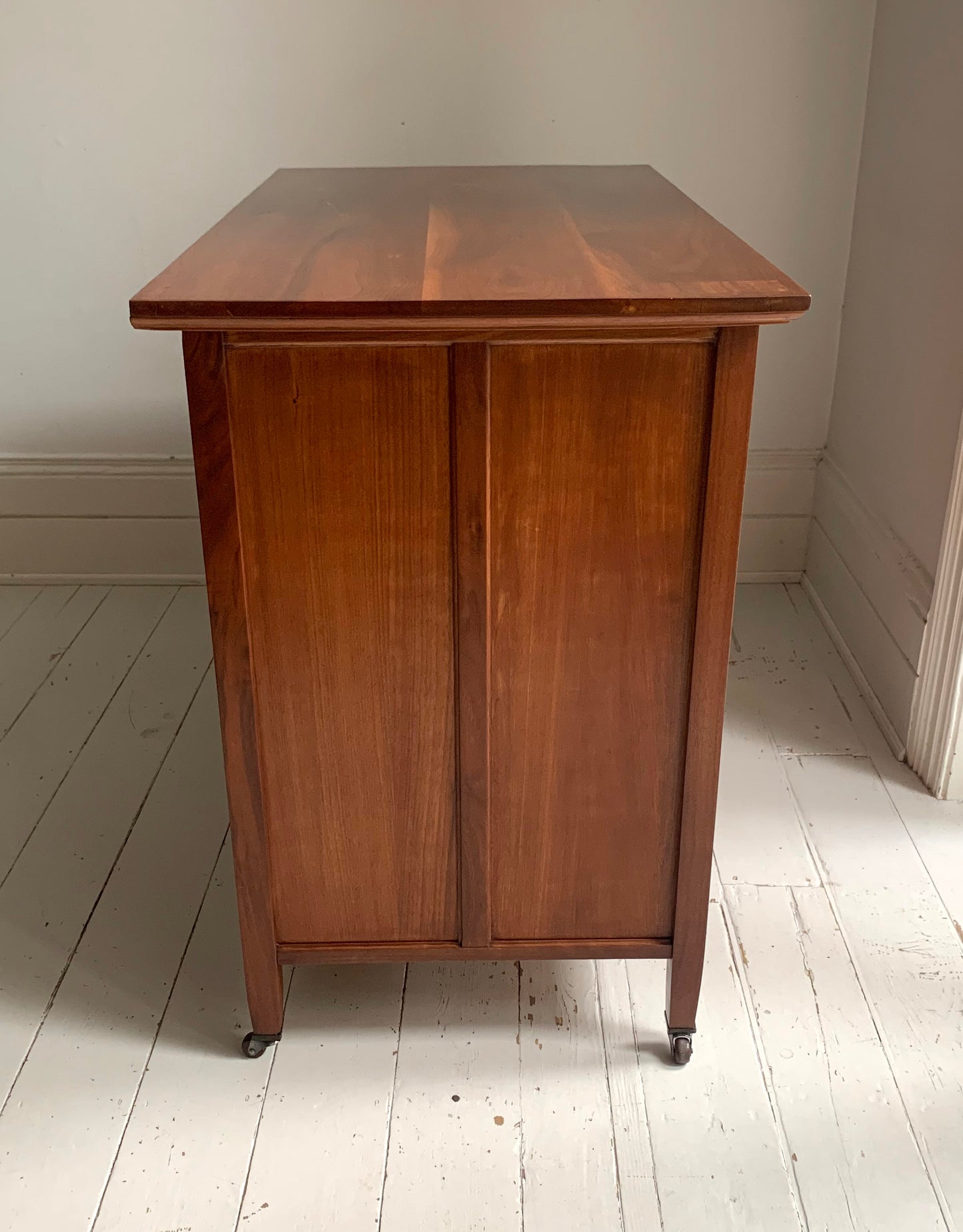 Antique Mahogany Two Over Two Chest Of Drawers, Edwardian on Castors Refurbished