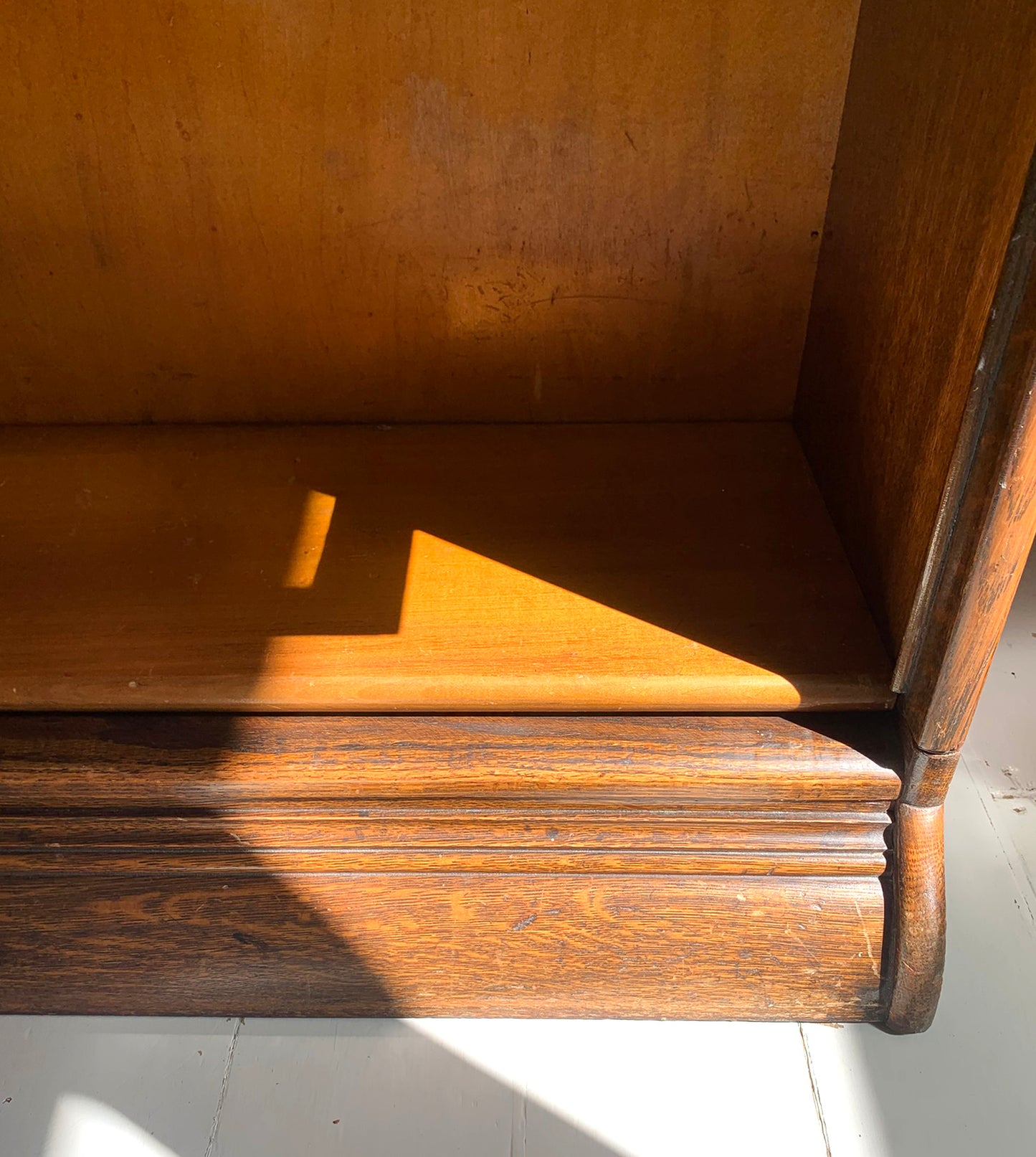 Antique Oak Grand Rapids Barrister Modular Two-Tier Stacking Bookcase Cabinet