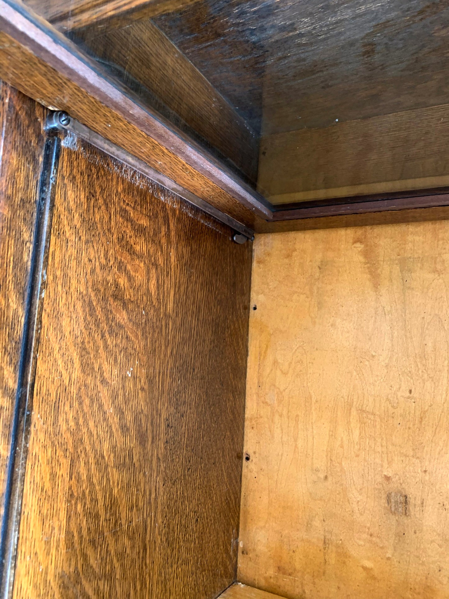 Antique Oak Grand Rapids Barrister Modular Two-Tier Stacking Bookcase Cabinet