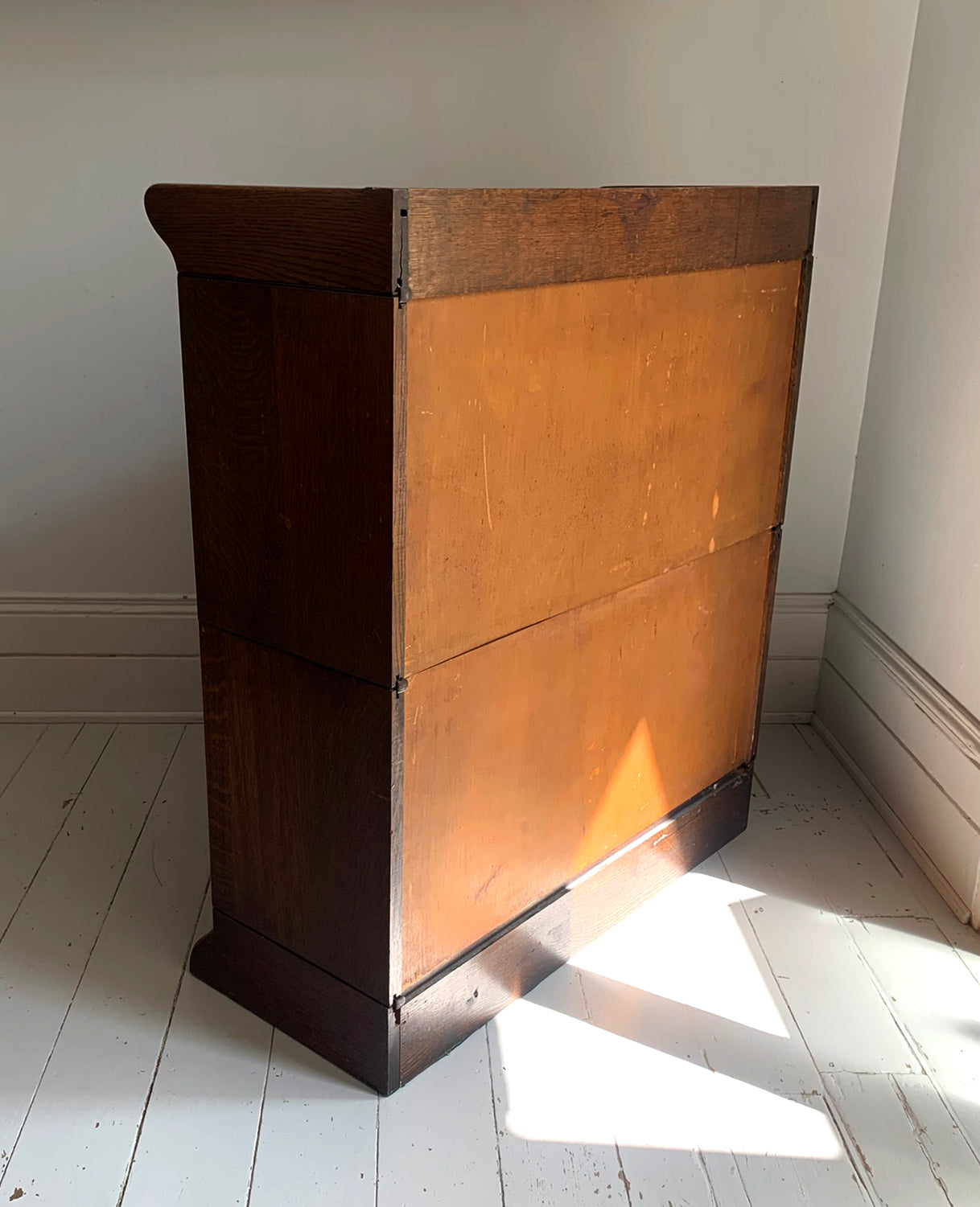 Antique Oak Grand Rapids Barrister Modular Two-Tier Stacking Bookcase Cabinet
