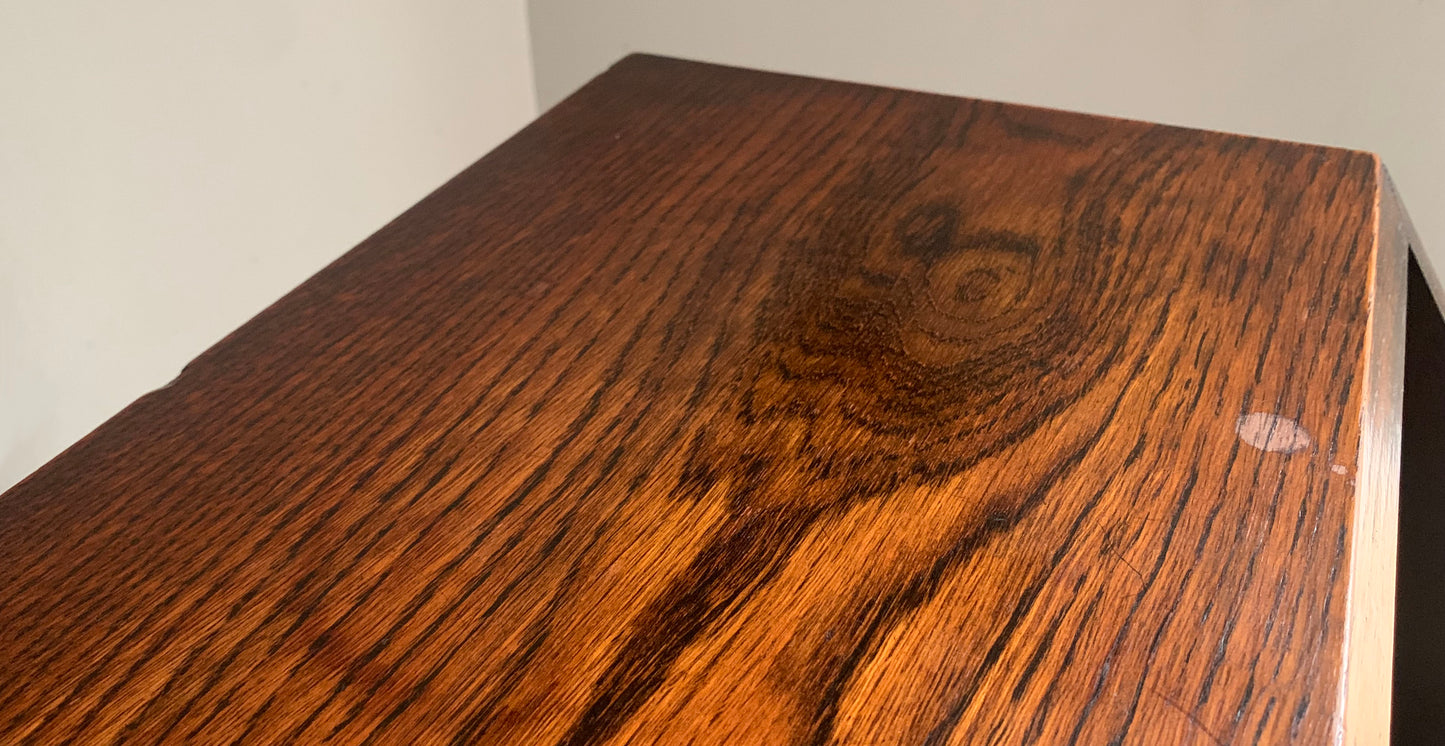 Arts & Craft Bureau/Front Fall Desk w/ Barristers Bookcase /Compartments