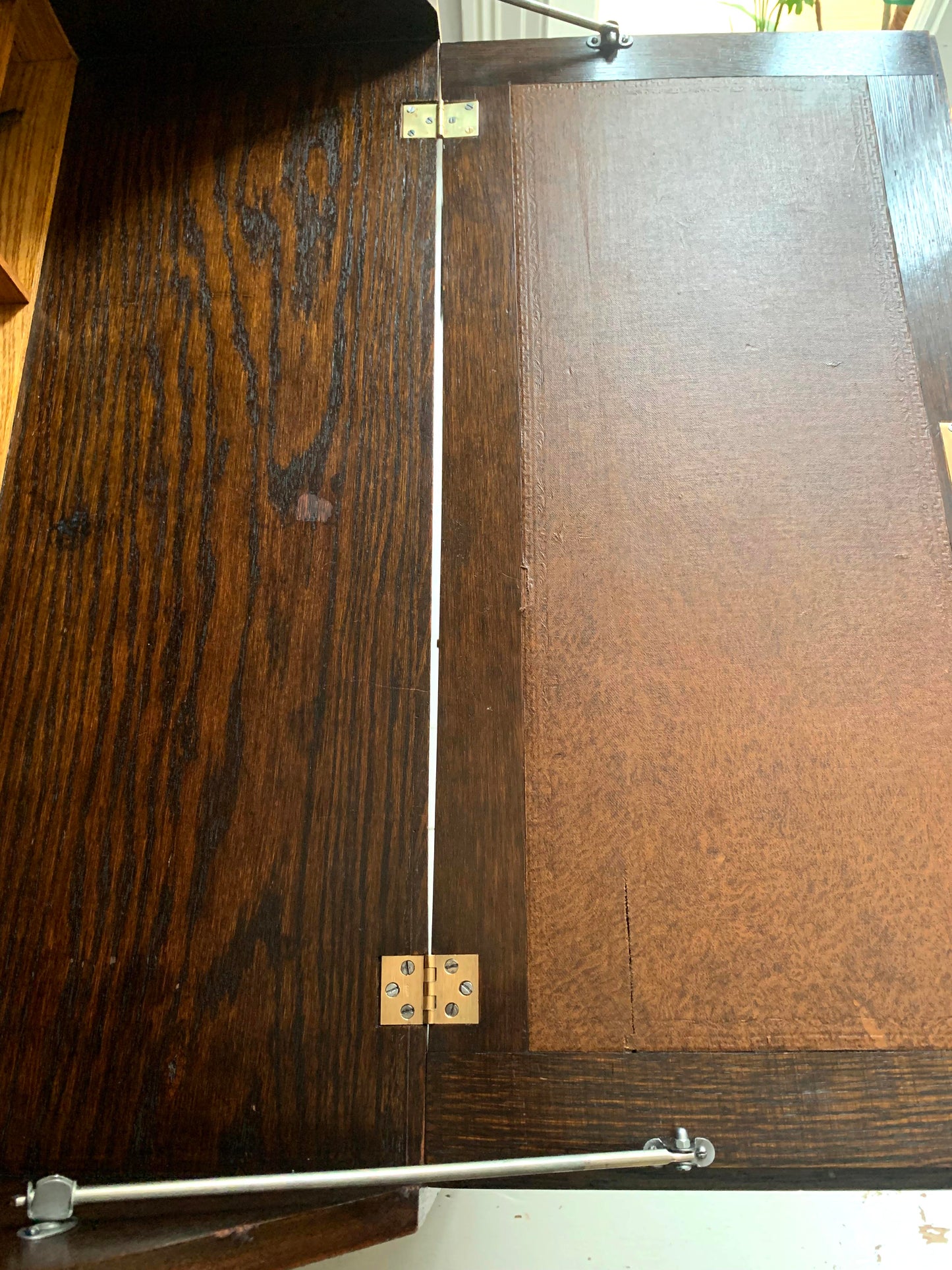 Arts & Craft Bureau/Front Fall Desk w/ Barristers Bookcase /Compartments