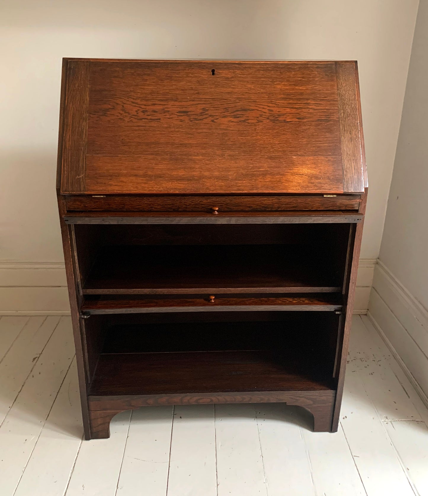 Arts & Craft Bureau/Front Fall Desk w/ Barristers Bookcase /Compartments