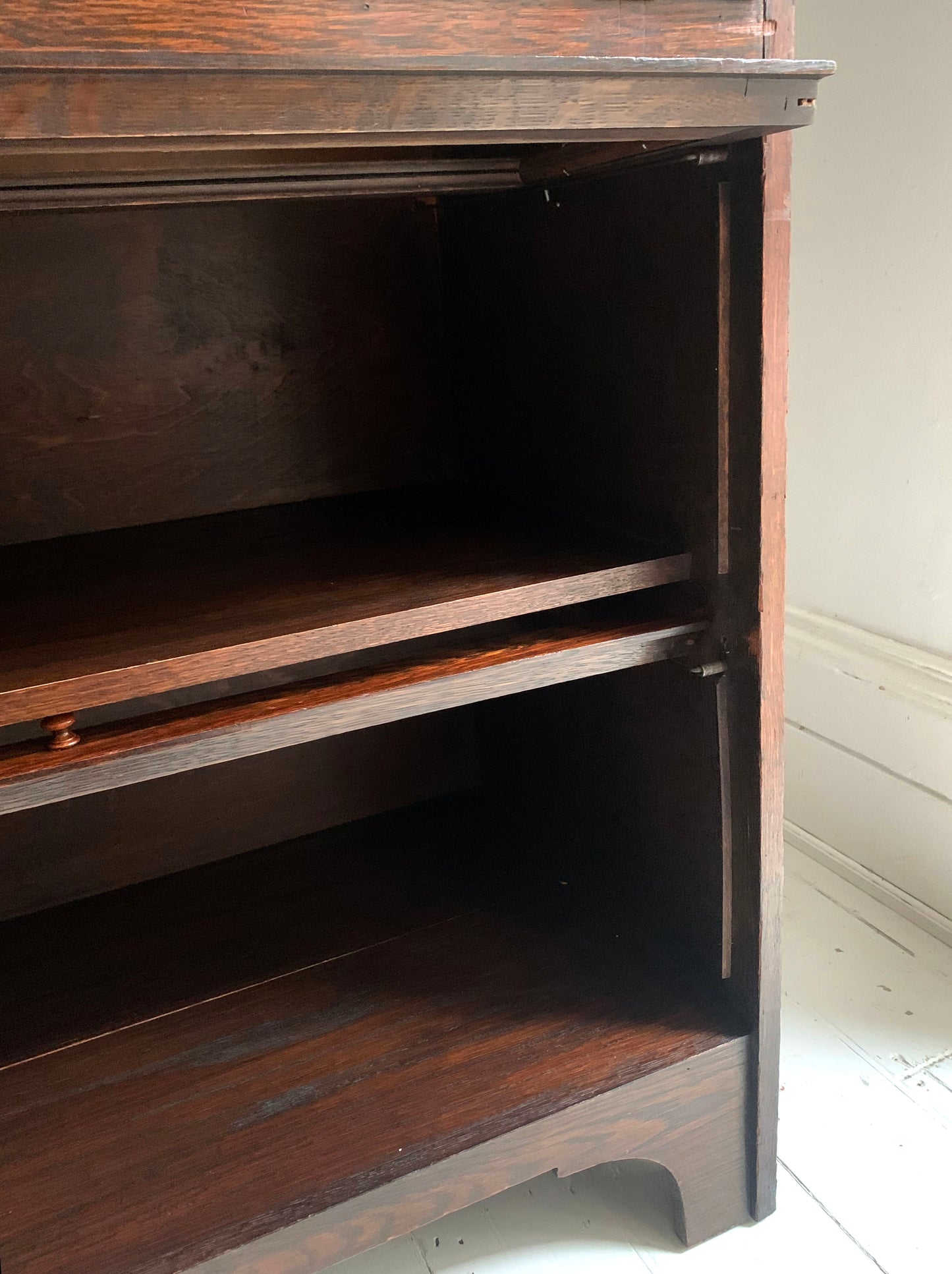 Arts & Craft Bureau/Front Fall Desk w/ Barristers Bookcase /Compartments