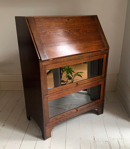 Arts & Craft Bureau/Front Fall Desk w/ Barristers Bookcase /Compartments