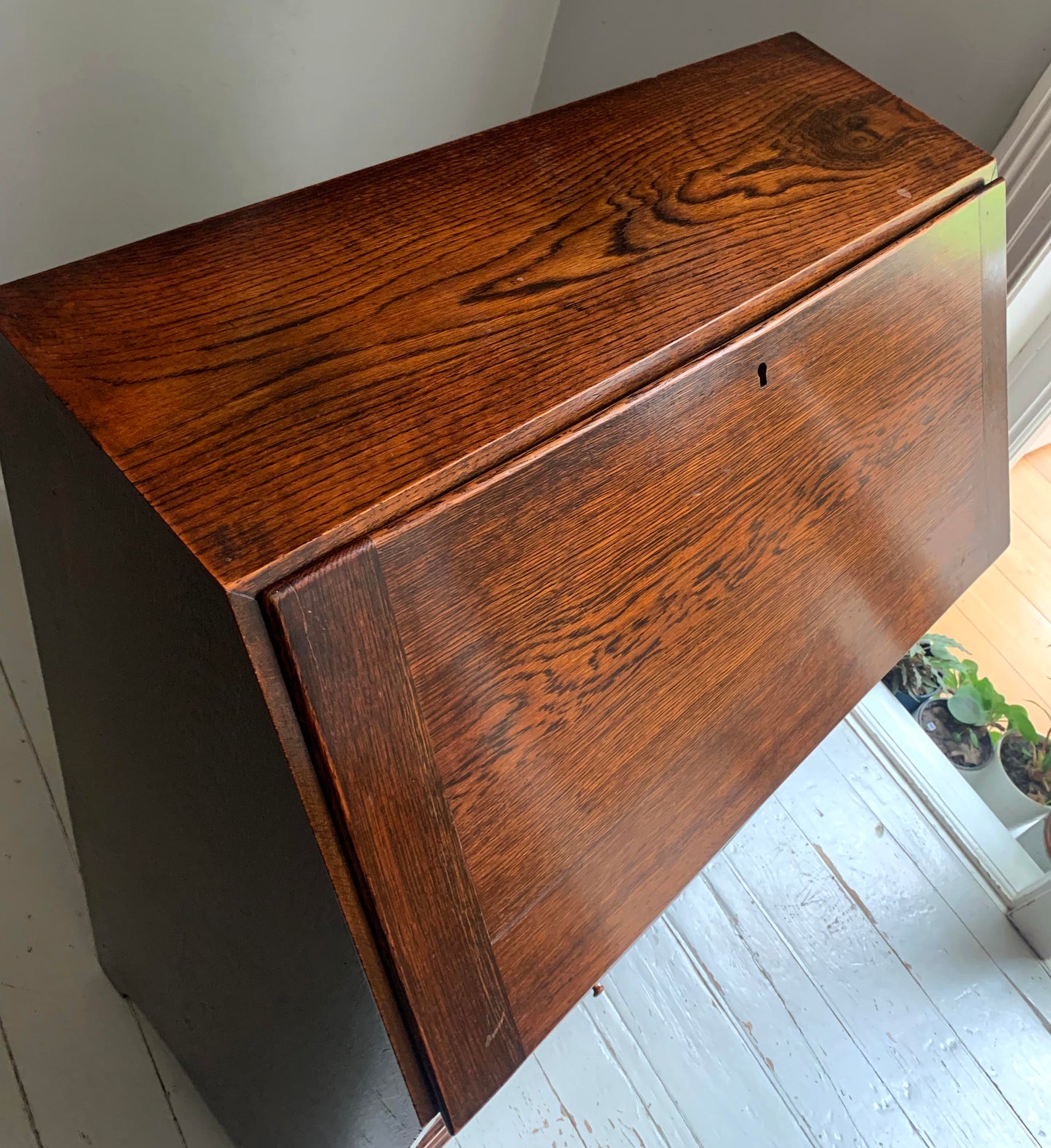 Arts & Craft Bureau/Front Fall Desk w/ Barristers Bookcase /Compartments