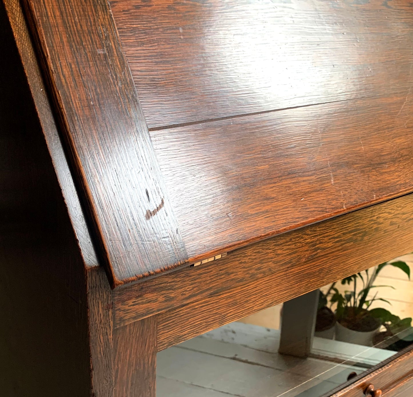 Arts & Craft Bureau/Front Fall Desk w/ Barristers Bookcase /Compartments