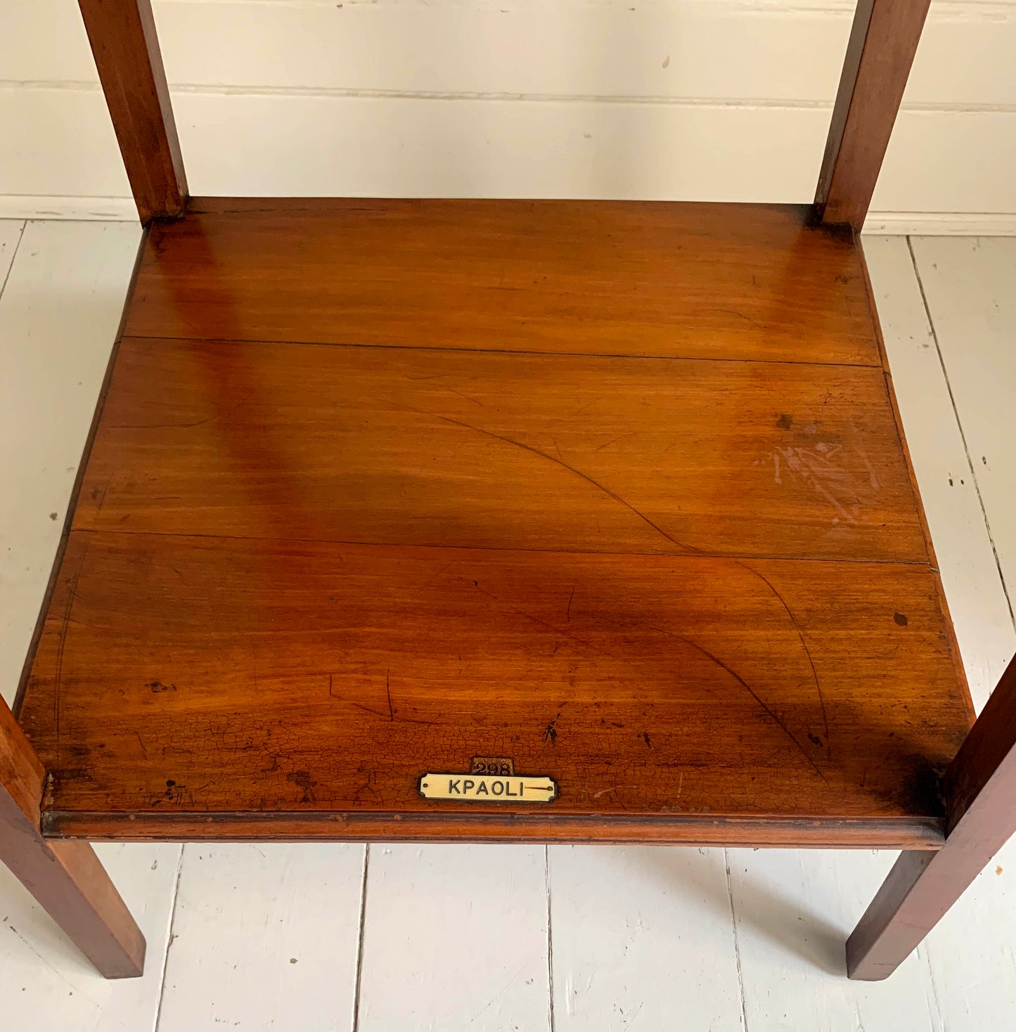 Antique Edwardian Arts & Craft Carved Oak Two-Tier Large Side Table - KPAOLI