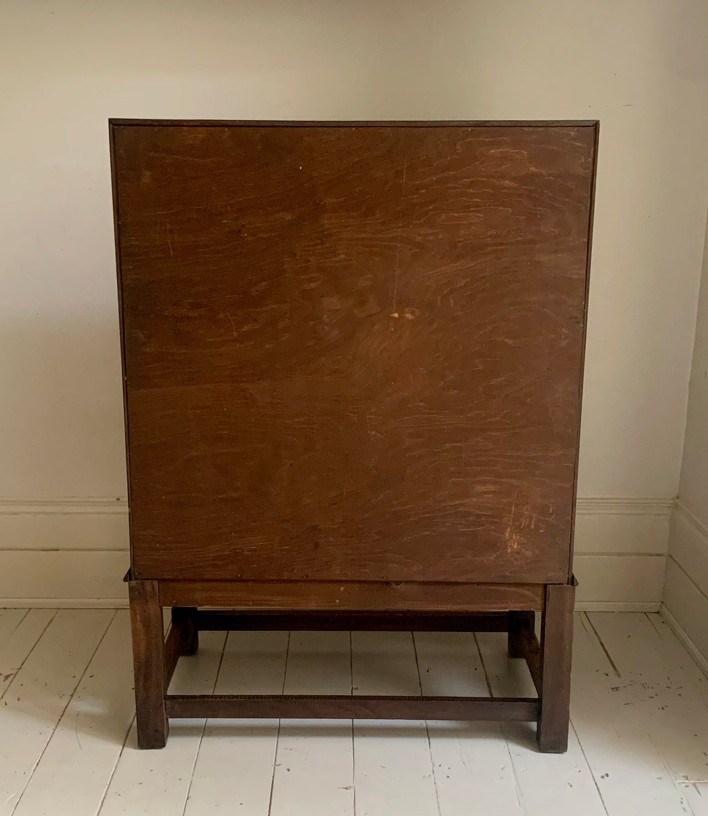 Arts & Craft Bureau / Fall Front Writing Desk with Drawers in Golden Oak