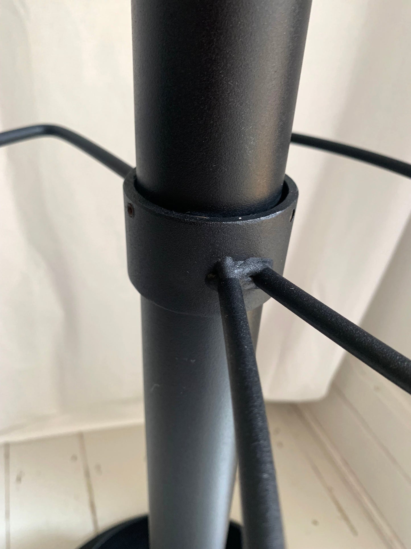 Sputnik / Atomic Style Black Cast Iron Coat & Umbrella Stand #1