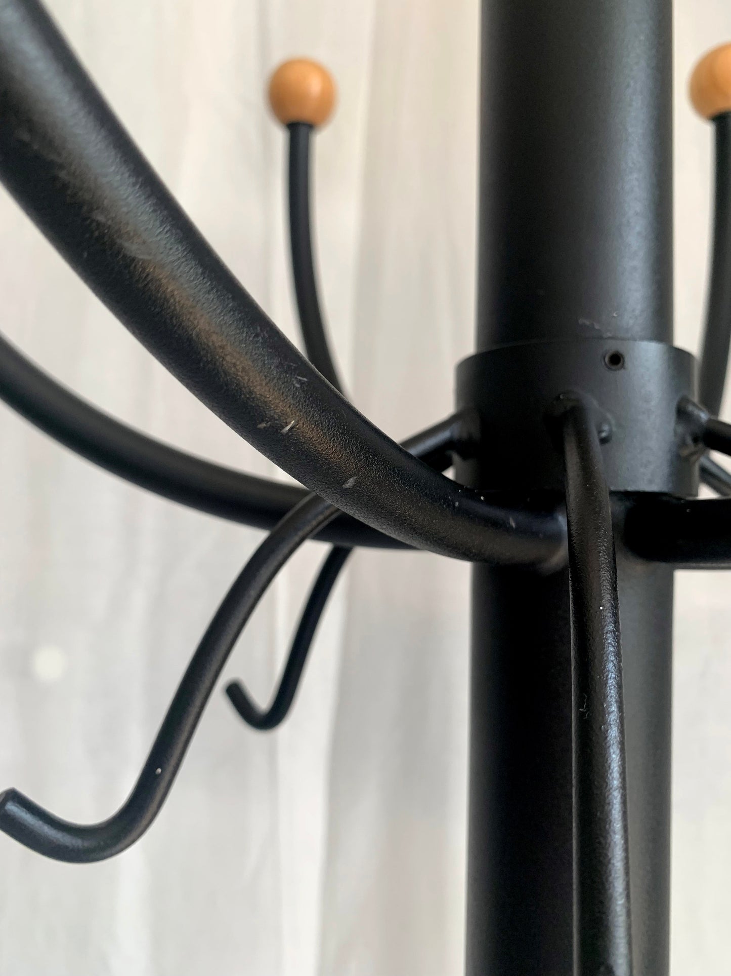 Sputnik / Atomic Style Black Cast Iron Coat & Umbrella Stand #1