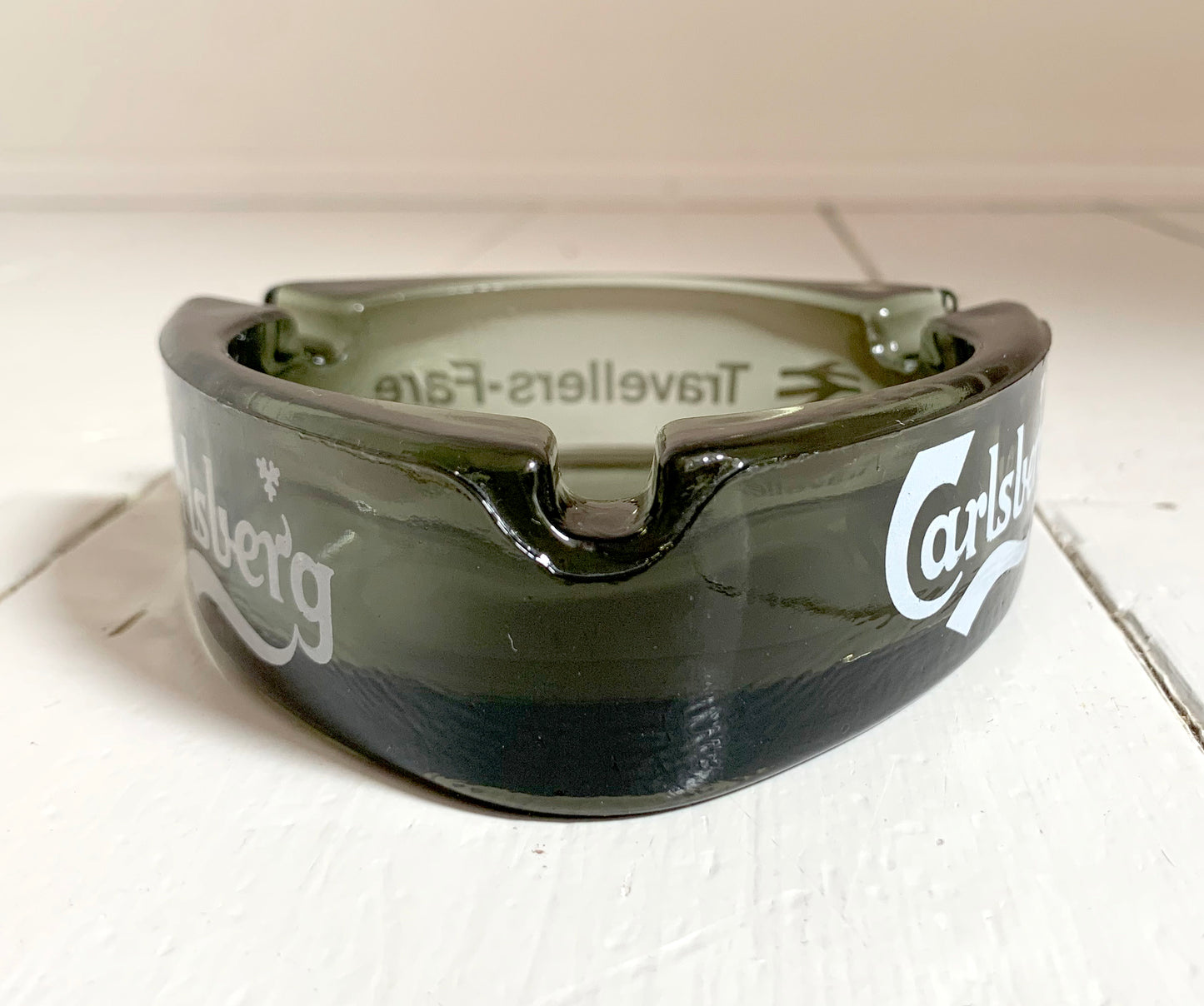 British Rail, Travellers-Fare Carlsberg Smoked Glass Ashtray