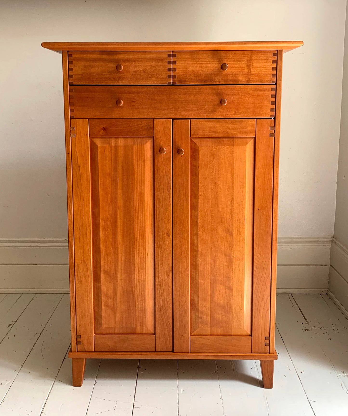Stunning Danish Cherry Wood Hallway Cabinet by Aksel Kjersgaard